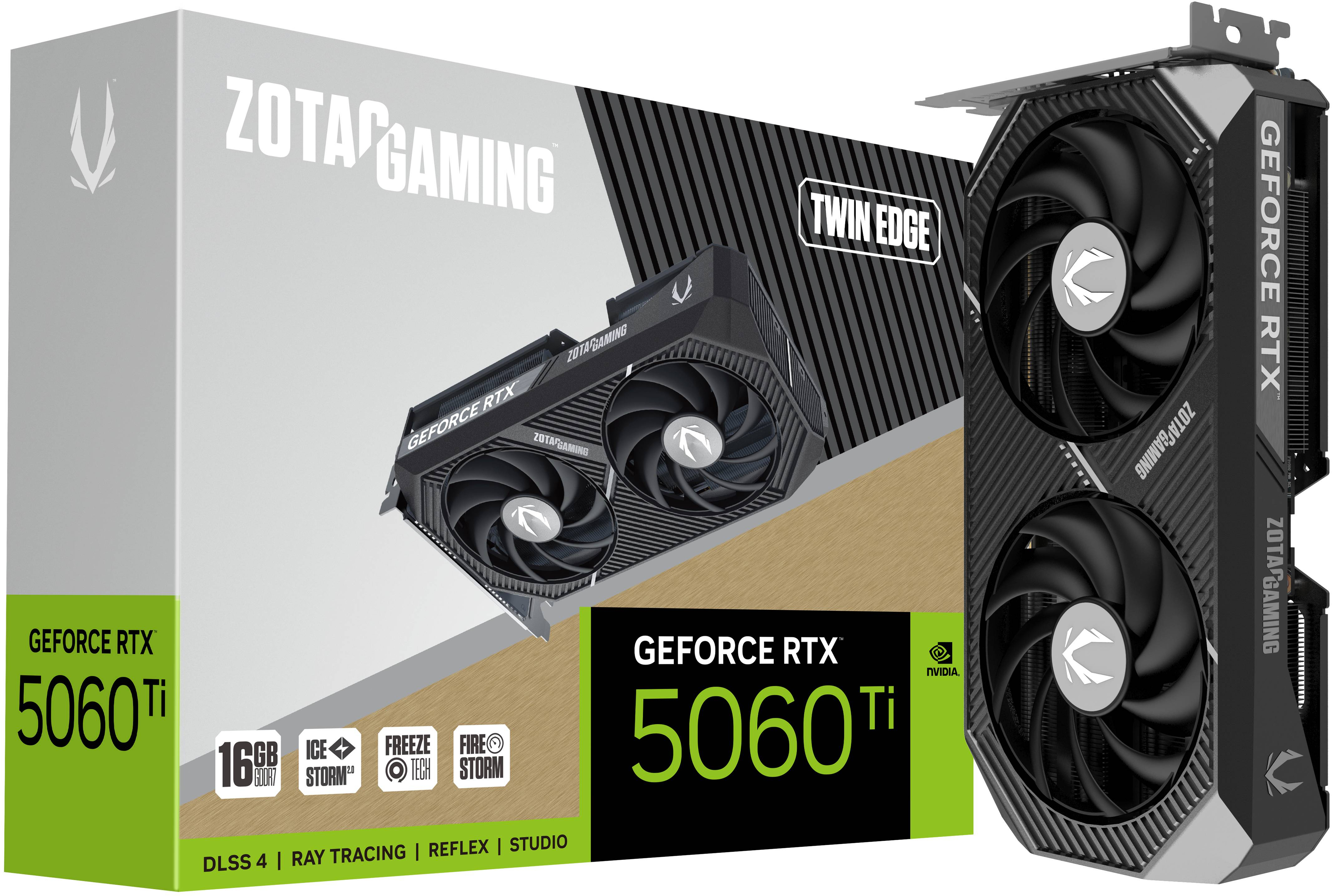 ZOTAC - Gráfica ZOTAC GeForce® RTX 5060 Ti Twin Edge 16GB GDDR7 DLSS4