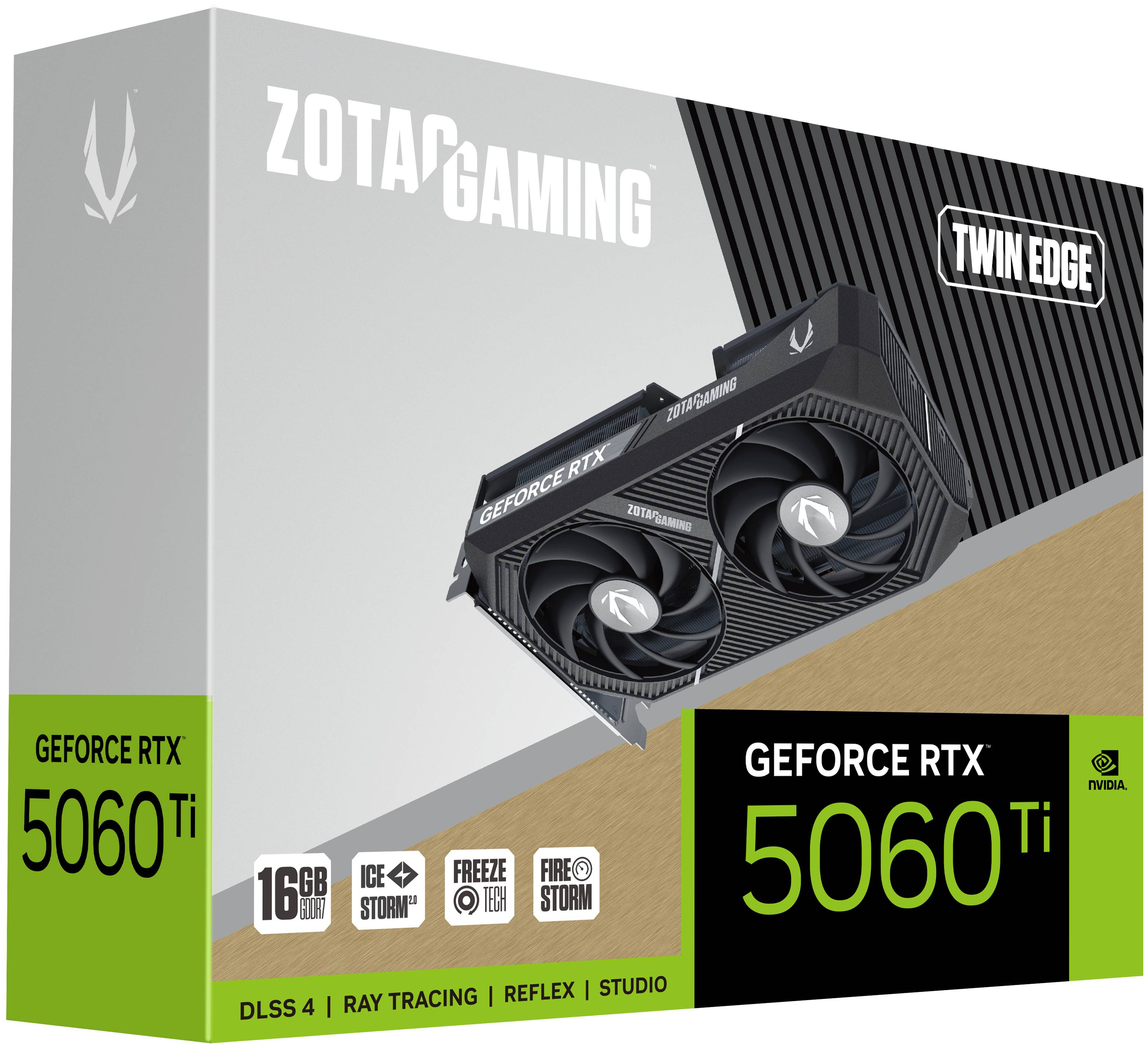ZOTAC - Gráfica ZOTAC GeForce® RTX 5060 Ti Twin Edge 16GB GDDR7 DLSS4