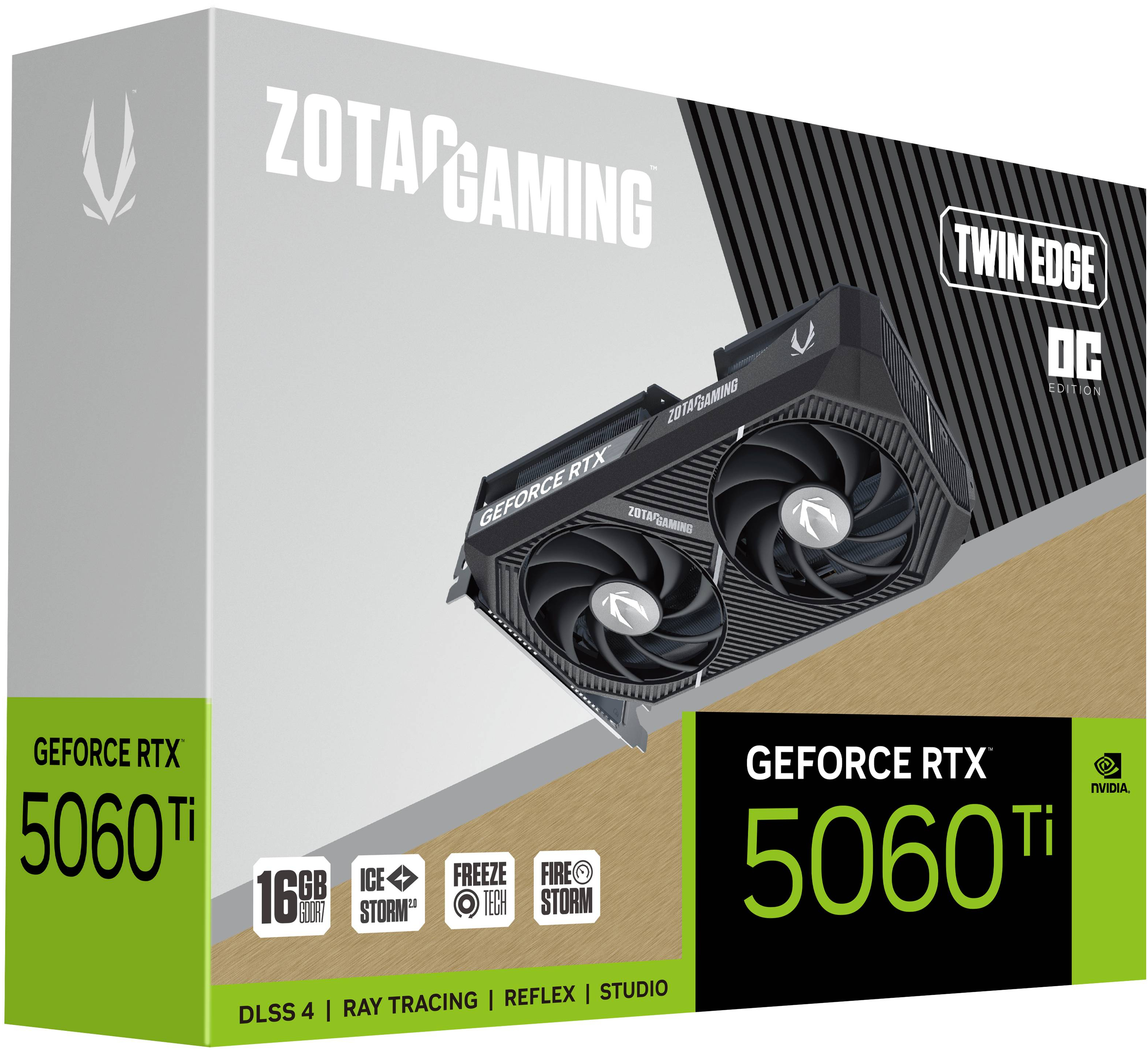ZOTAC - Gráfica ZOTAC GeForce® RTX 5060 Ti Twin Edge OC 16GB GDDR7 DLSS4
