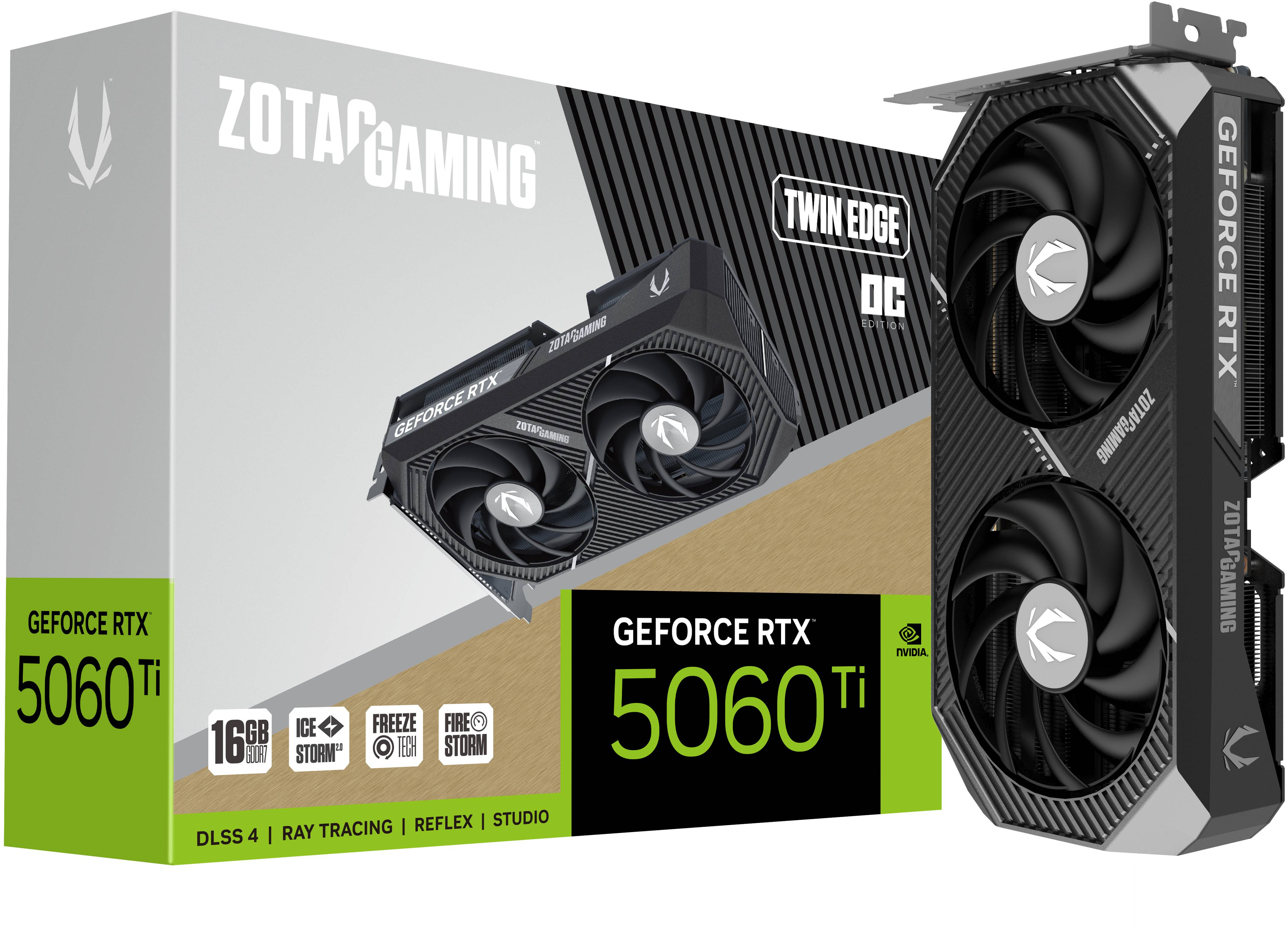 ZOTAC - Gráfica ZOTAC GeForce® RTX 5060 Ti Twin Edge OC 16GB GDDR7 DLSS4
