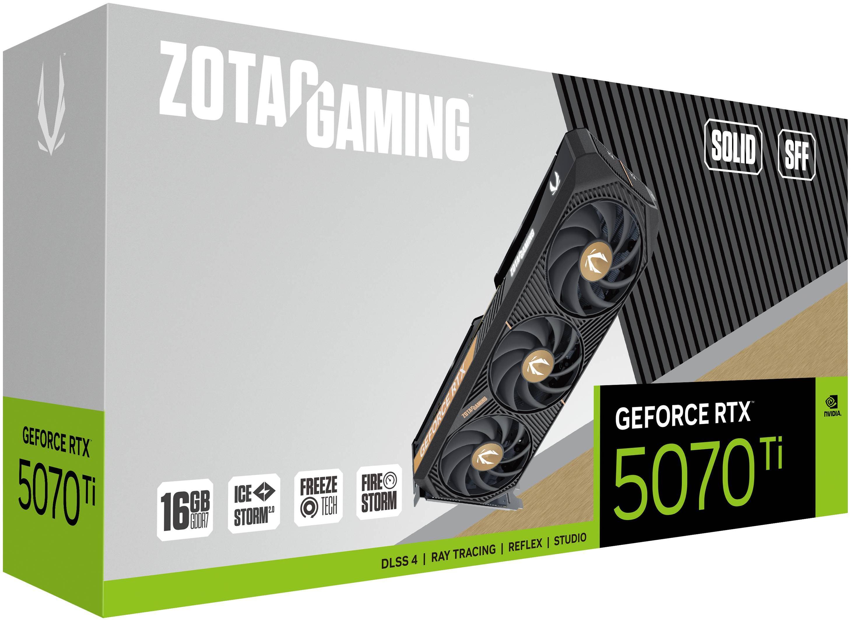 ZOTAC - Gráfica ZOTAC GeForce® RTX 5070 Ti Solid SFF 16GB GDDR7 DLSS4