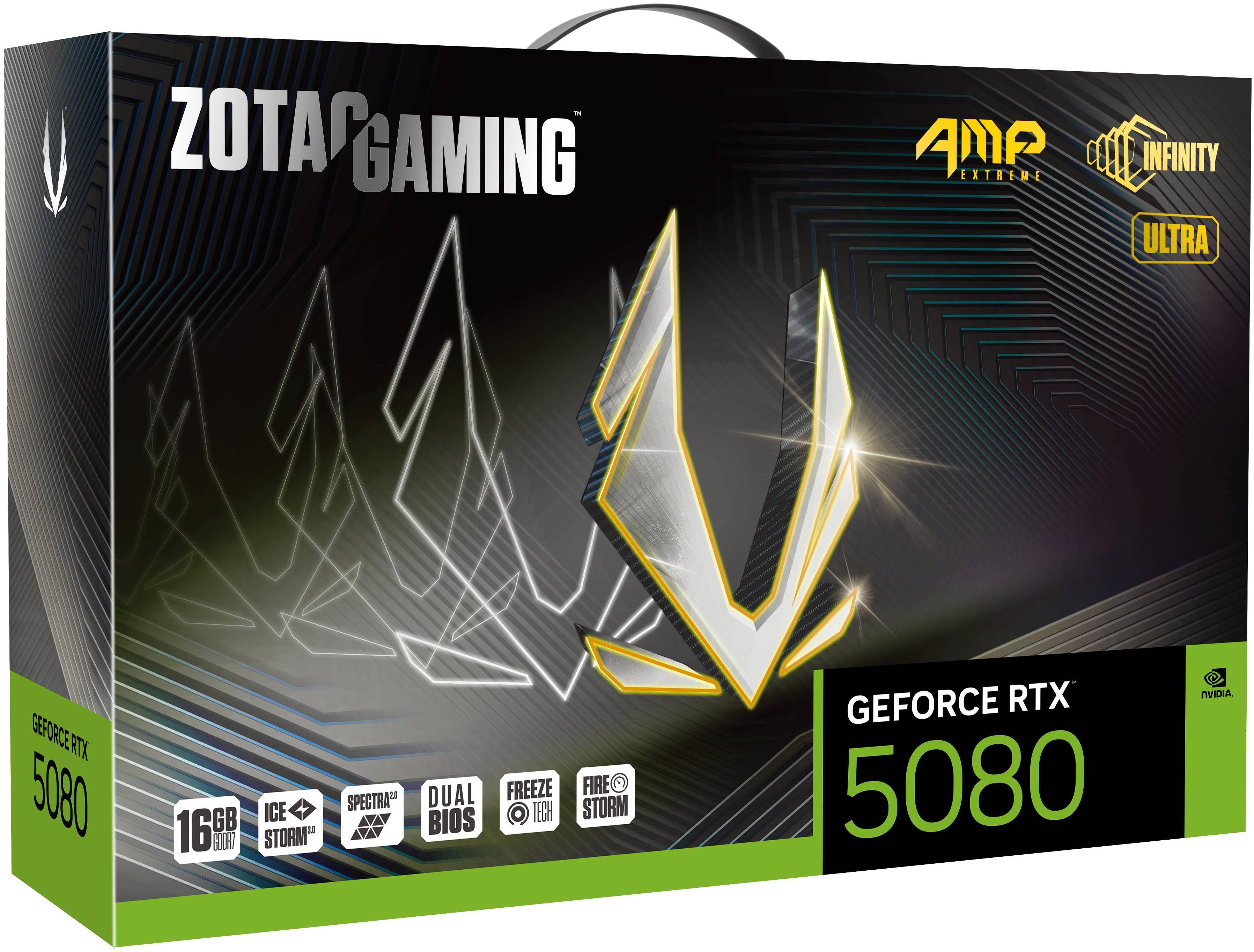 ZOTAC - Gráfica ZOTAC GeForce® RTX 5080 AMP Extreme Infinity Ultra 16GB GDDR7 DLSS4
