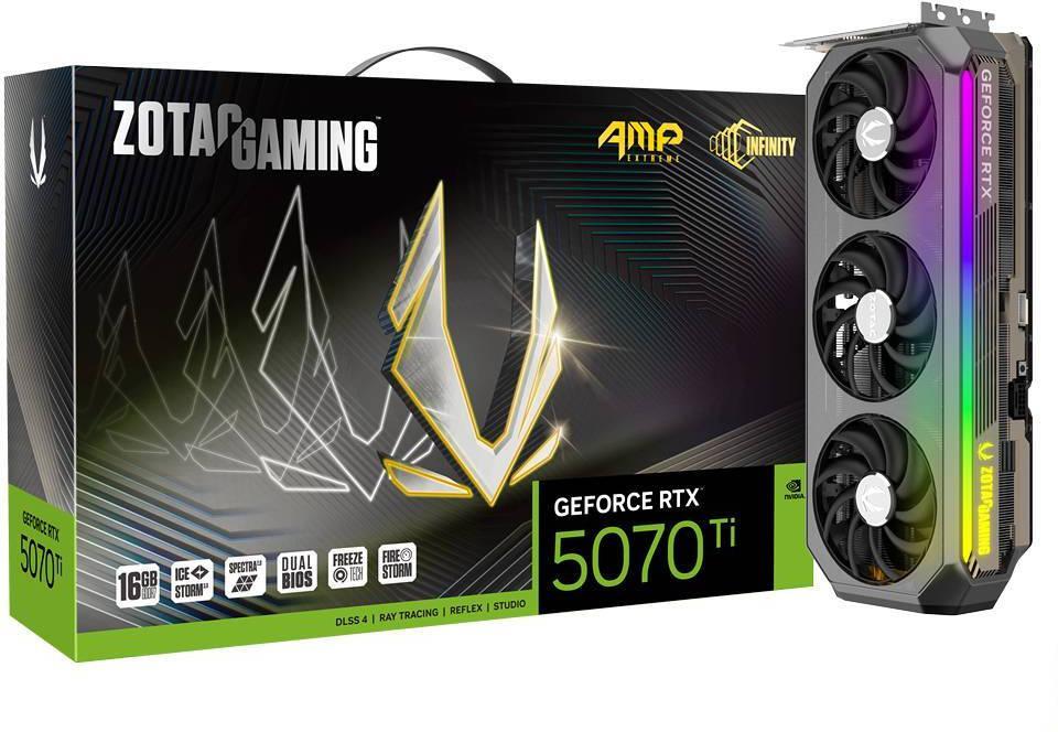 ZOTAC - Gráfica ZOTAC GeForce® RTX 5070 Ti AMP Extreme Infinity 16GB GDDR7 DLSS4