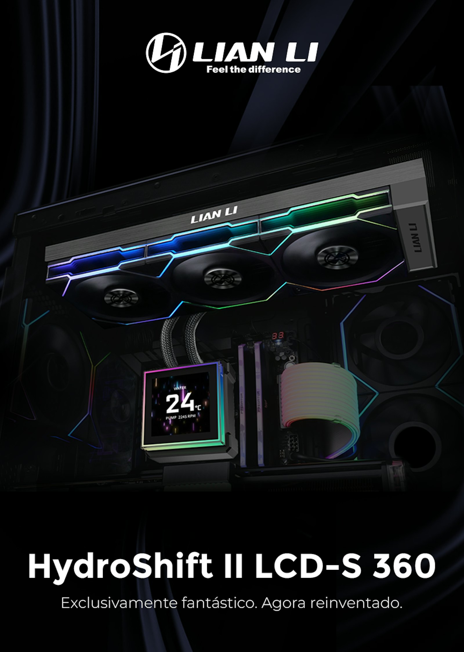 Picture of Water Cooler CPU AIO Lian Li HydroShift II LCD-S