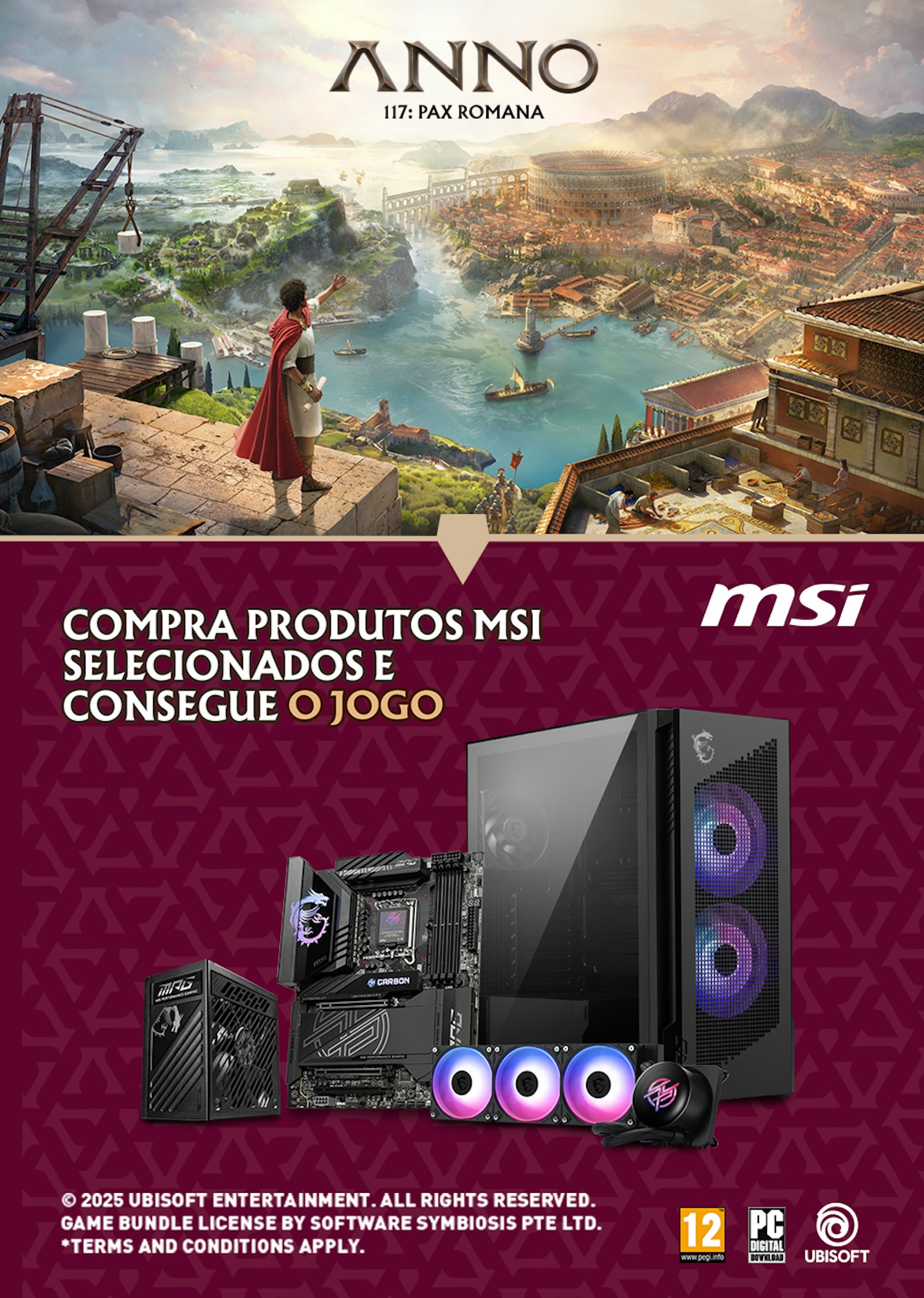 Picture of Recebe um código para o jogo Anno 117: Pax Romana na compra de um produto MSI selecionado!