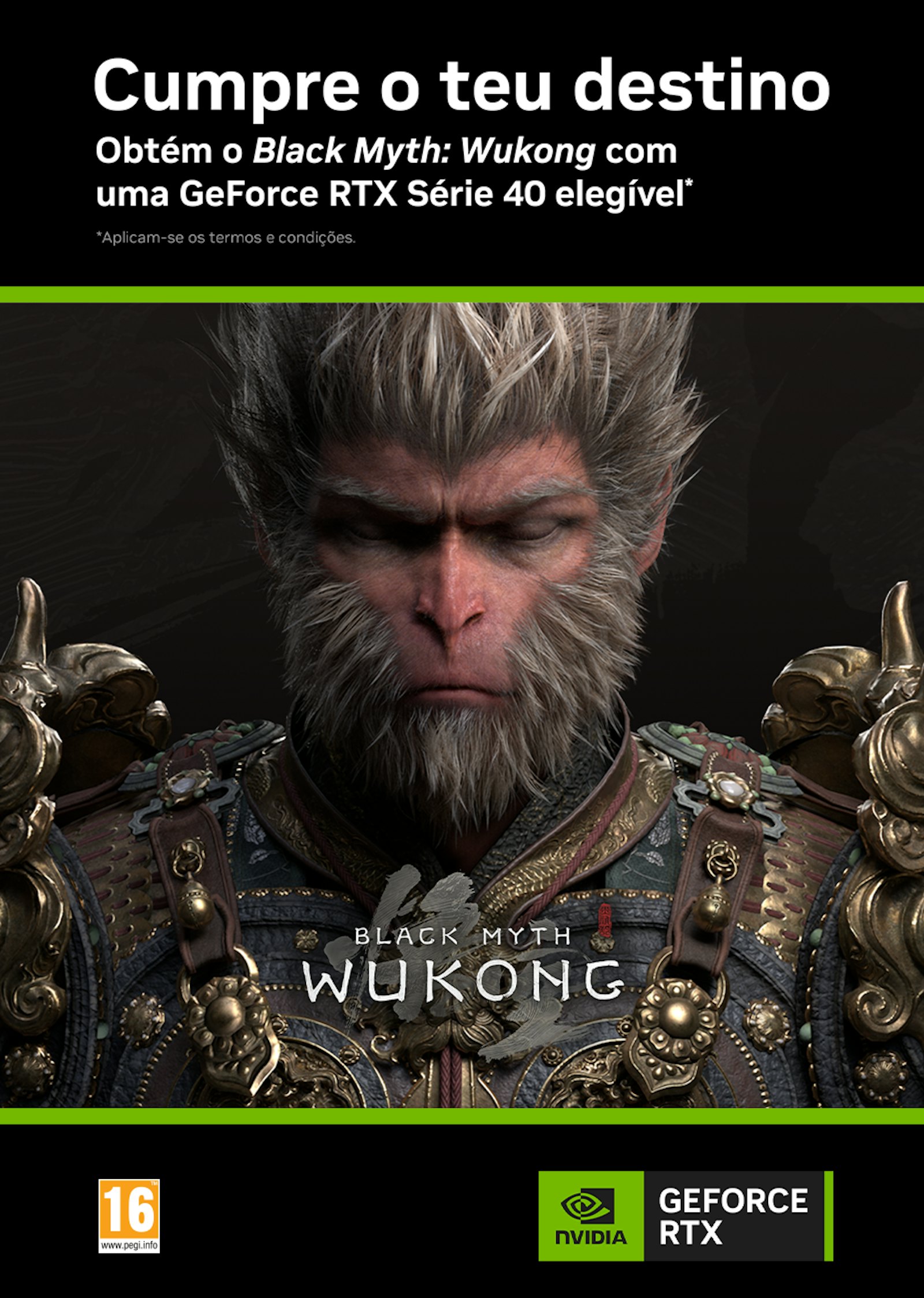 Obtém o Black Myth: Wukong com uma GeForce RTX Série 40 elegível