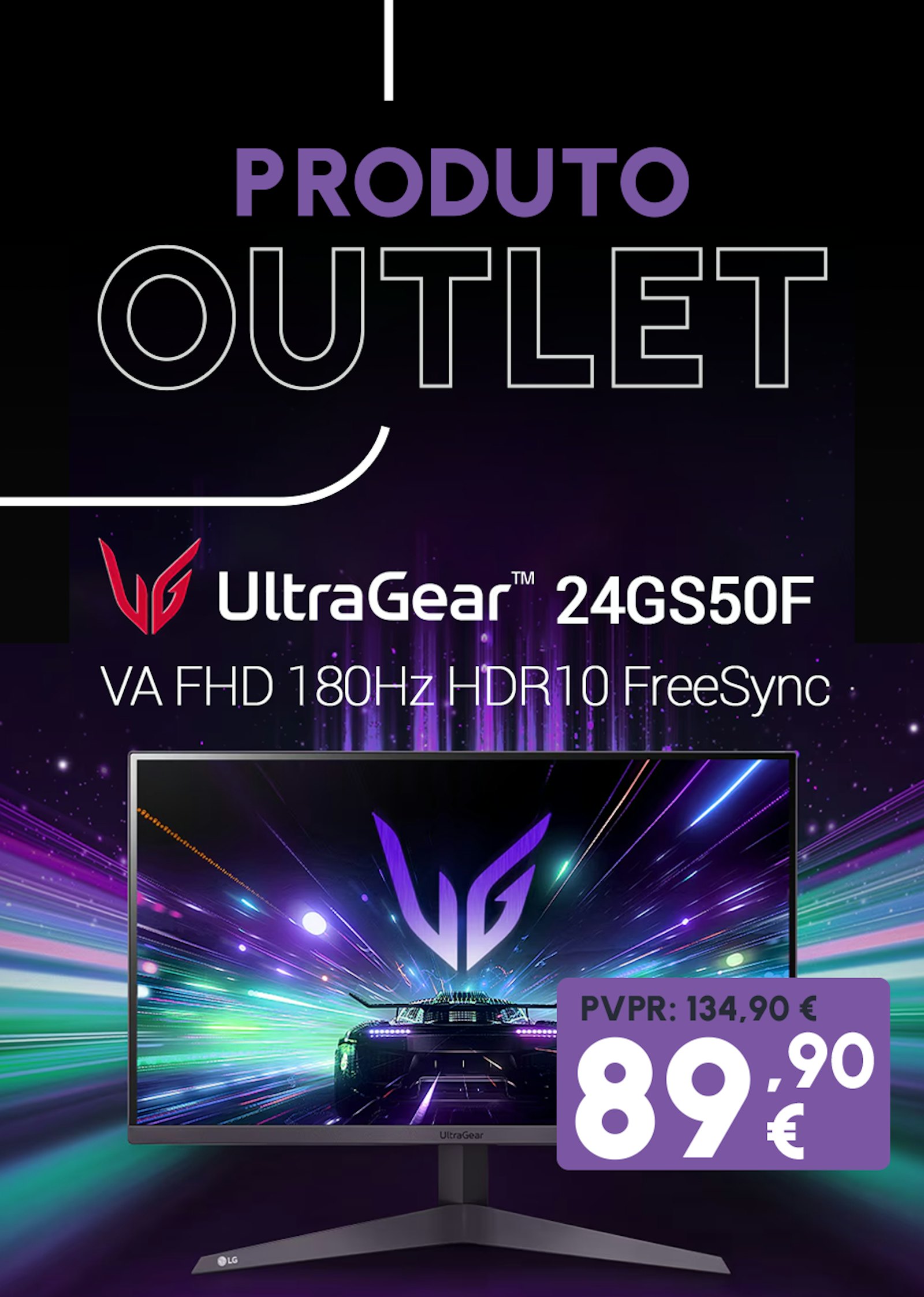 ** B Grade ** Monitor Gaming LG UltraGear 24 24GS50F