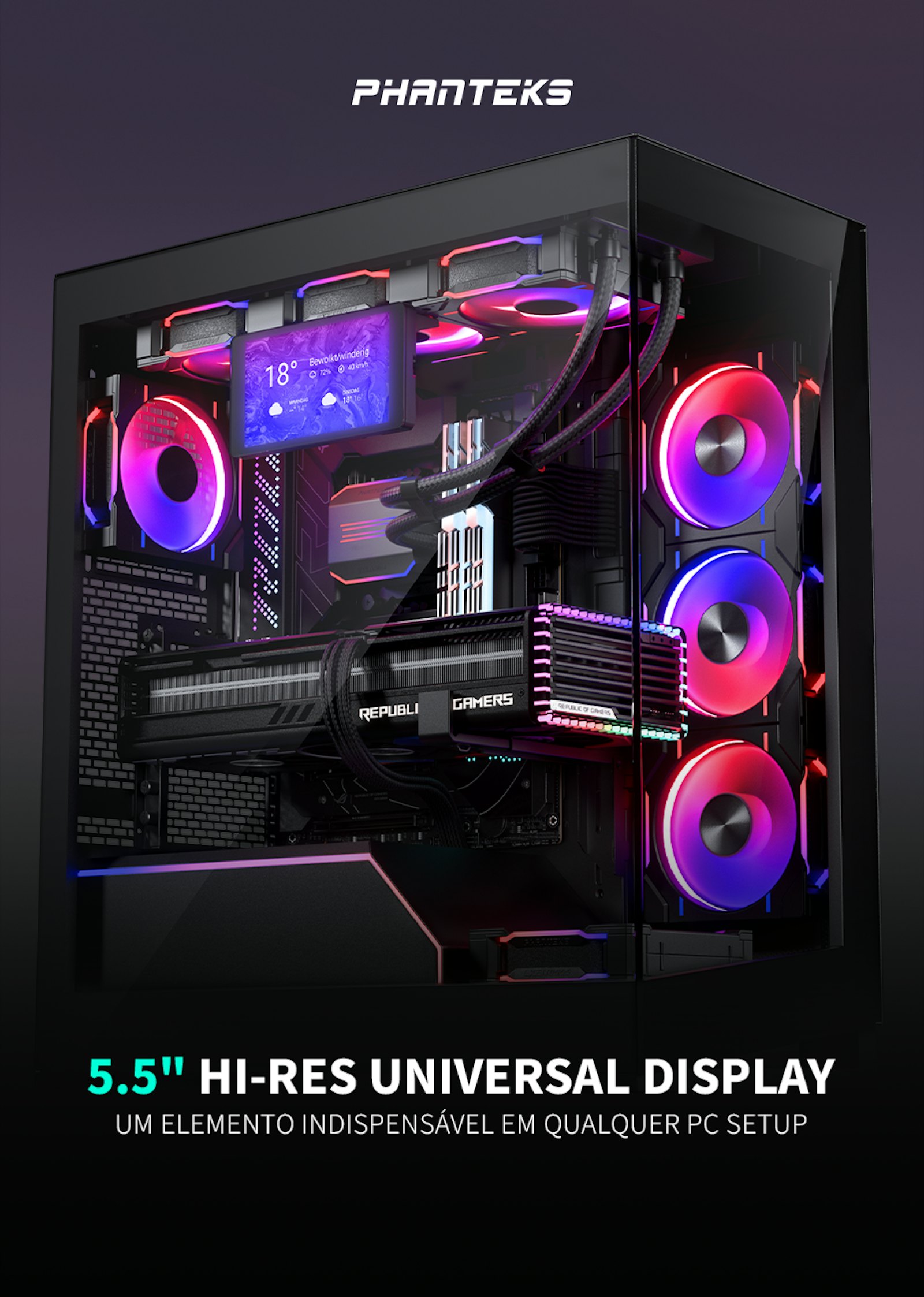 Painel LCD High Resolution Phanteks