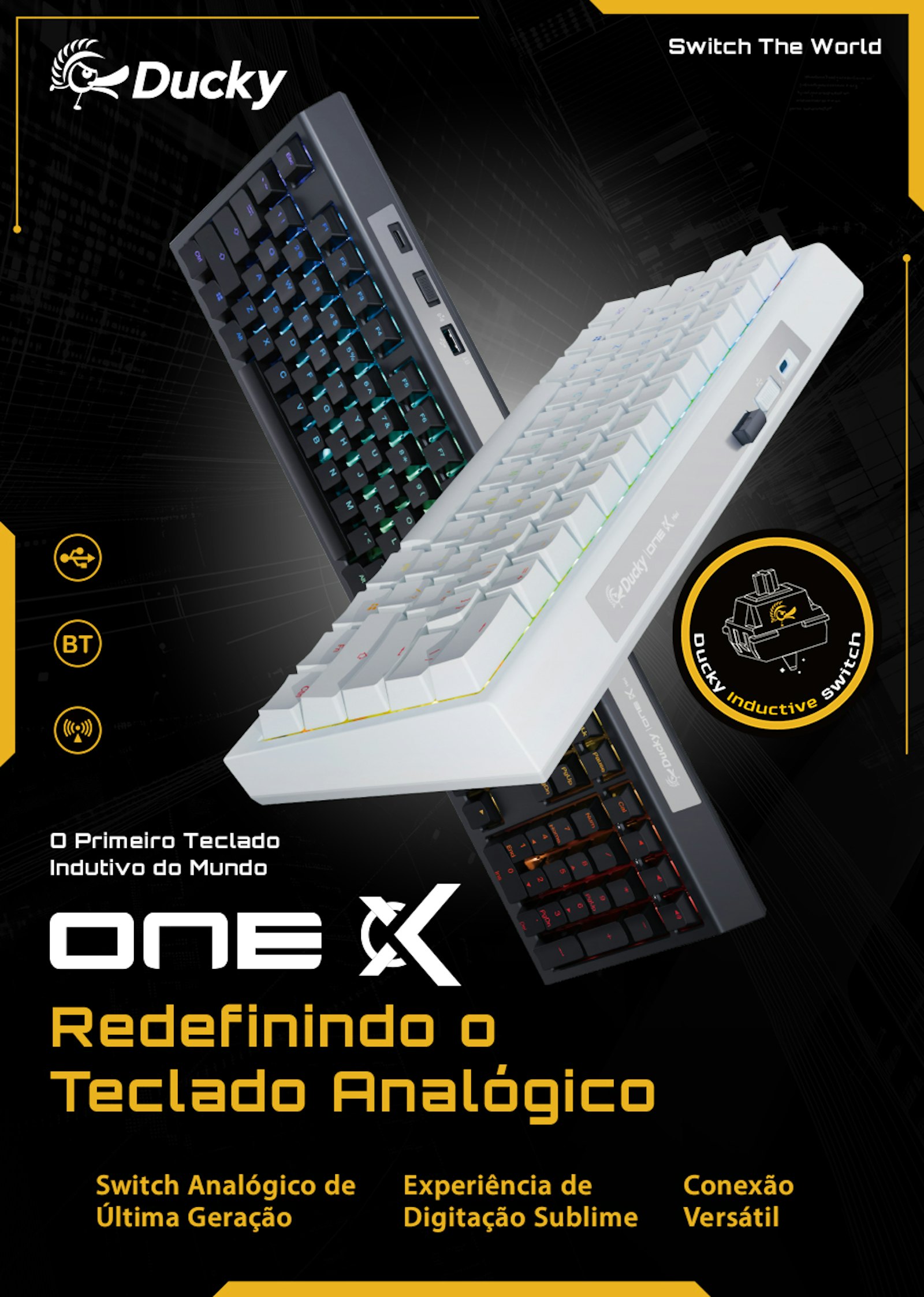 Conhece os novos teclados mecânicos, os Ducky One X. O primeiro teclado indutivo do mundo