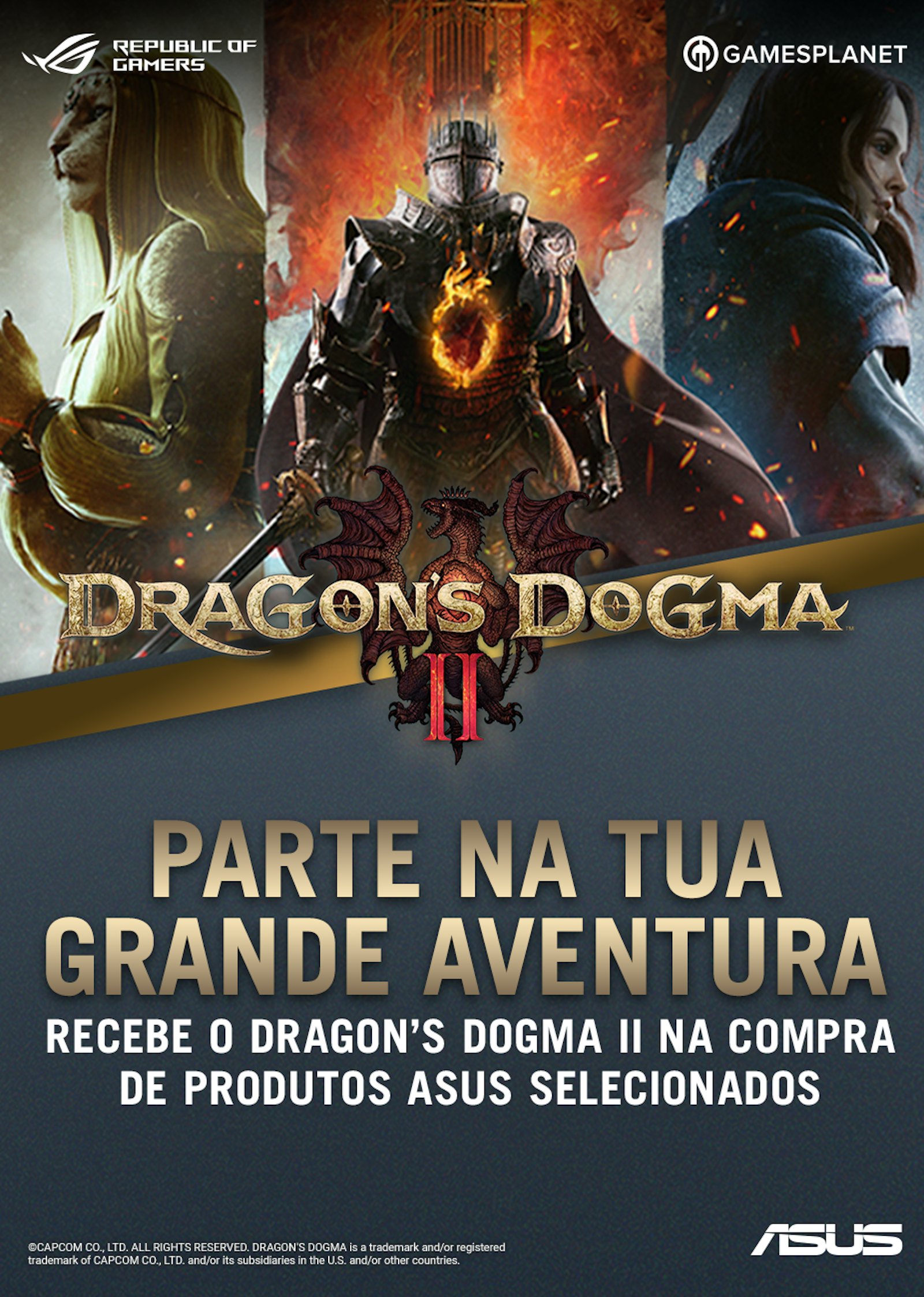 Campanha ASUS com oferta de jogo Dragons Dogma II