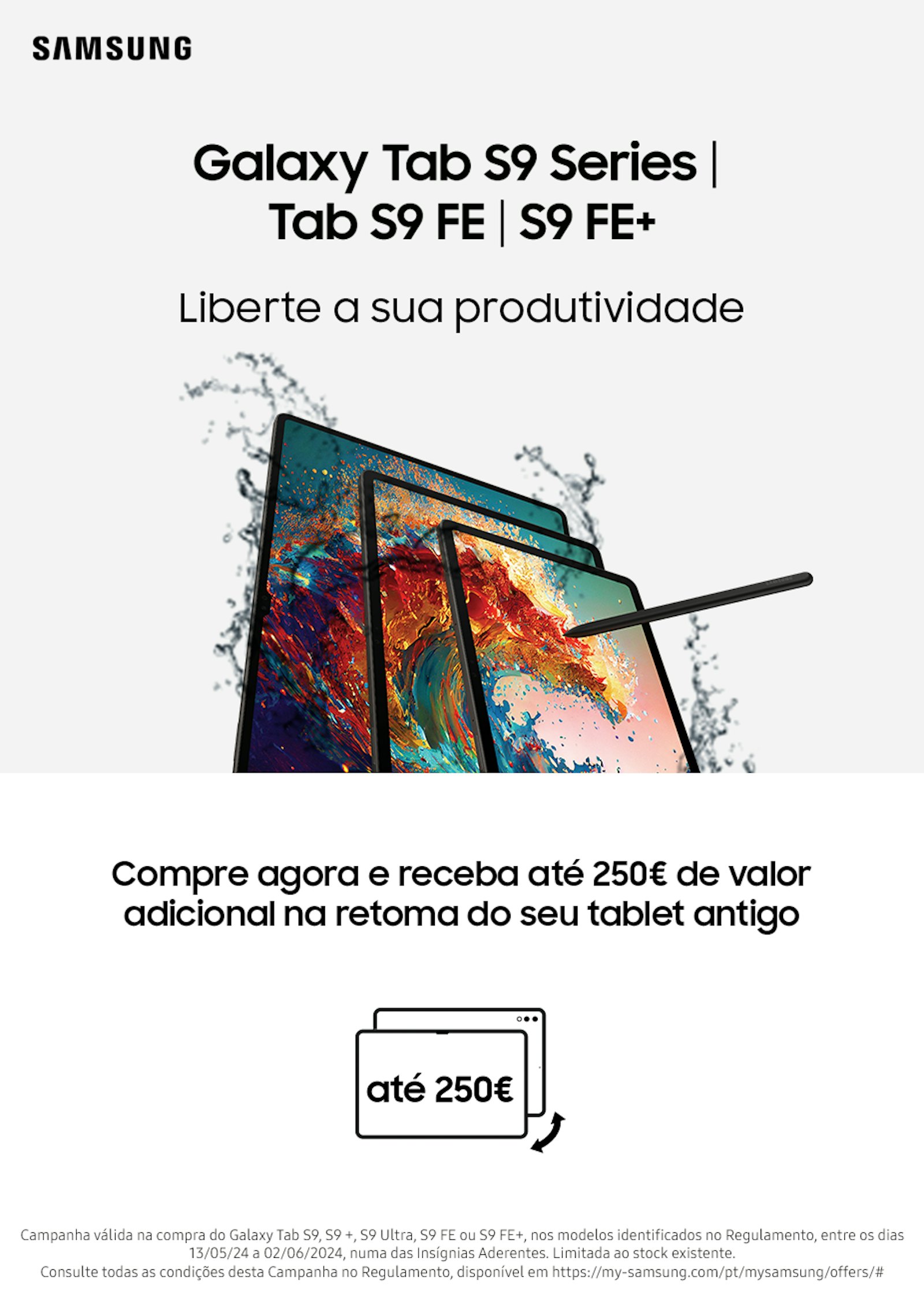 Campanha Retomas Tab S9 Series & FE