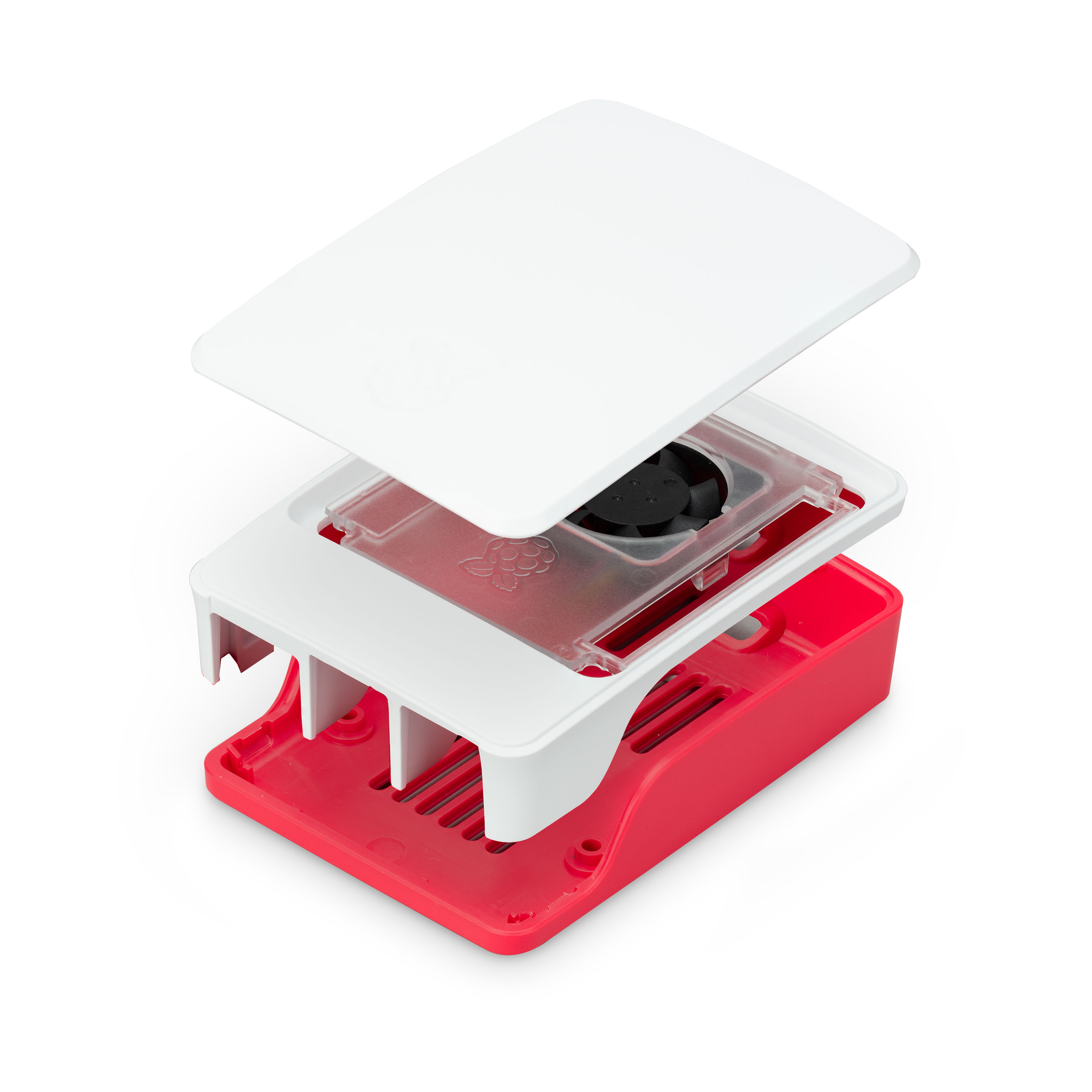 Raspberry - Caixa Oficial para Raspberry Pi 5 em Branco/Vermelho