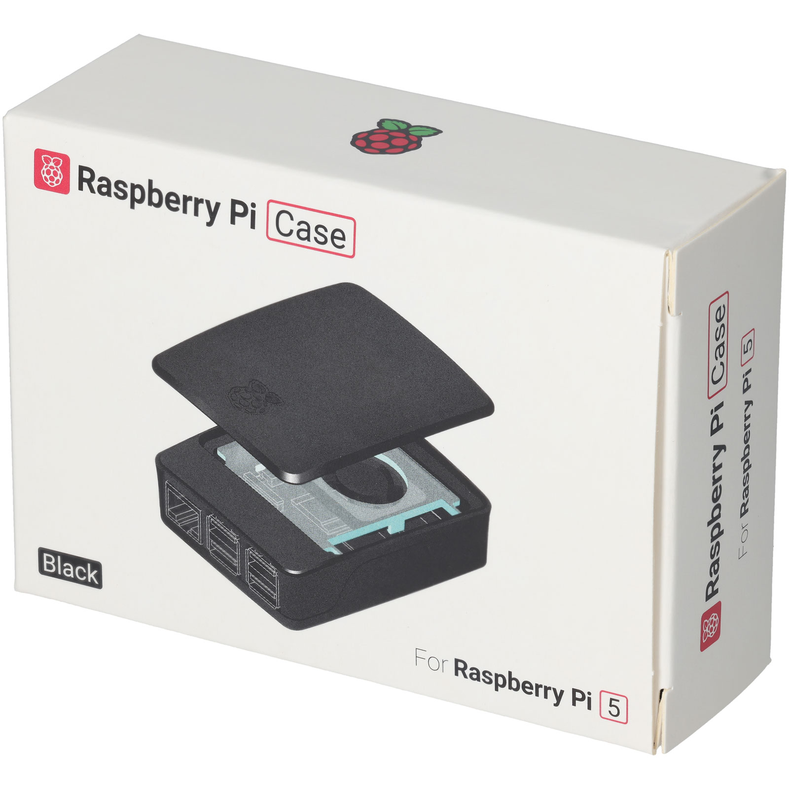 Raspberry - Caixa Oficial para Raspberry Pi 5 em Preto