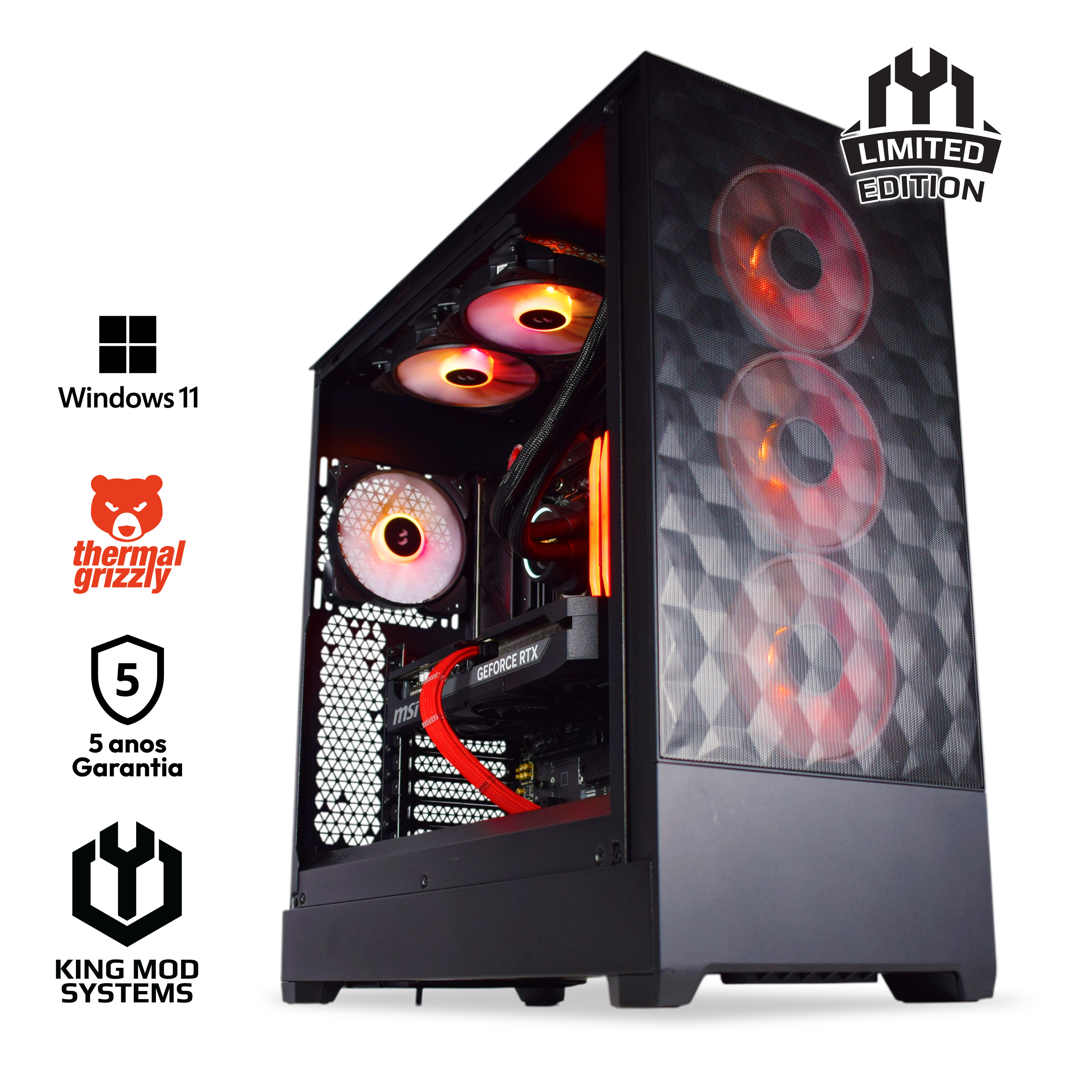 Picture of Picture of Computador King Mod Gamer-PC X Fractal Ryzen 7 7800X3D 32GB DDR5 2TB RTX 5080 WiFi W11