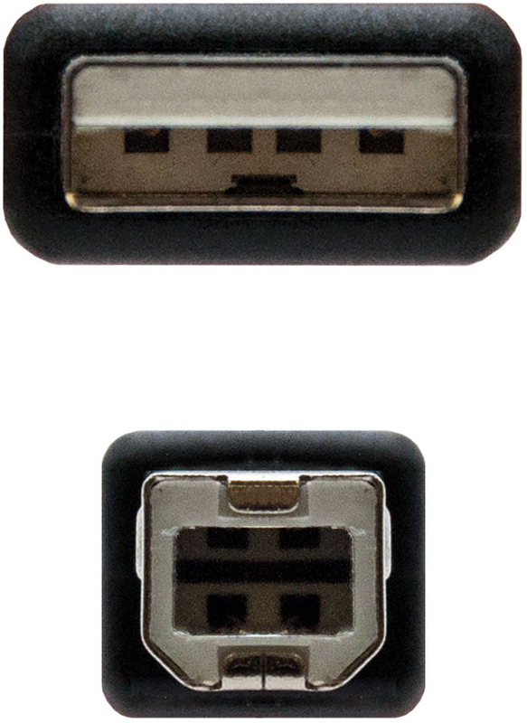 Nanocable - Cabo USB 2.0 Nanocable USB-A/M > USB-B/M 1 M Preto