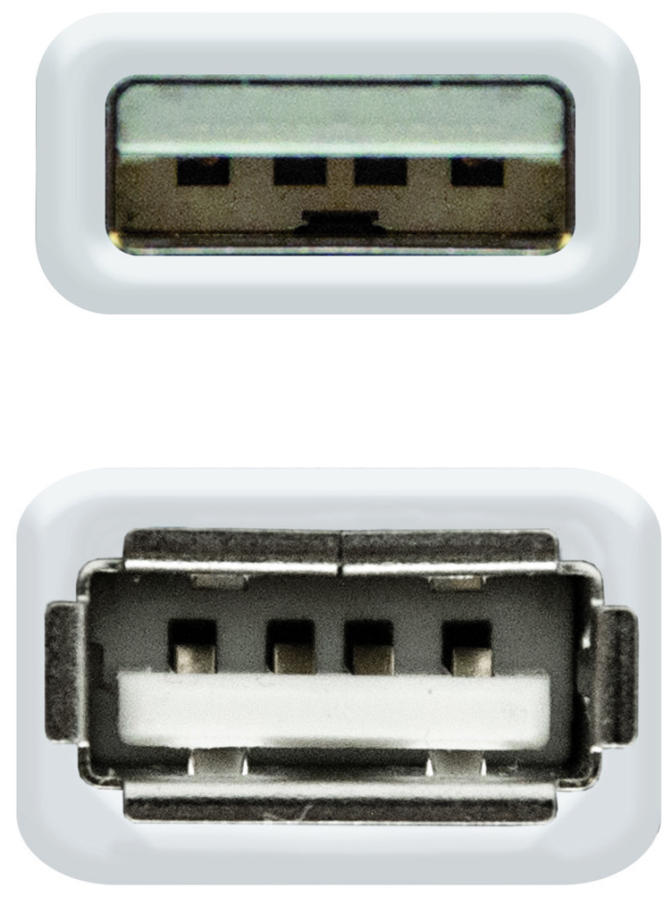Nanocable - Cabo USB 2.0 Nanocable USB-A M/F 1 M Bege