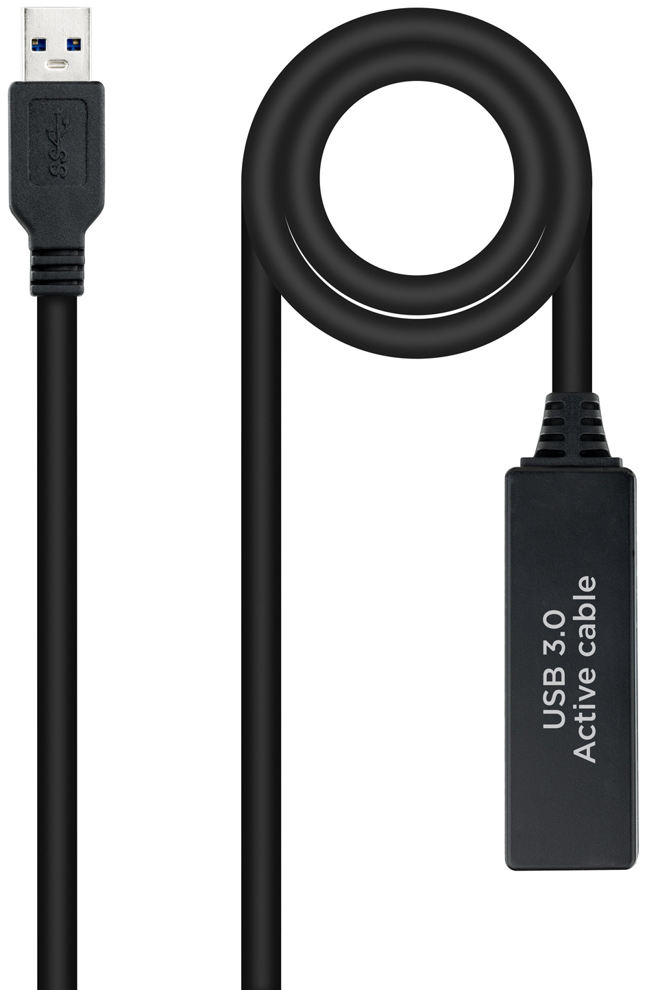Cabo USB 3.0 Nanocable Extensão USB-A M/F 10 M Preto