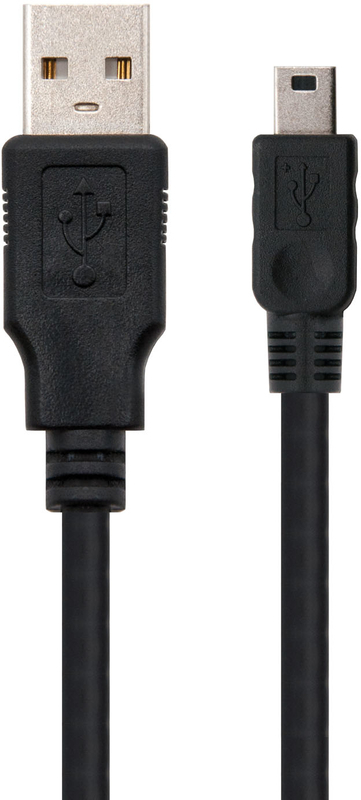Nanocable - Cabo USB 2.0 Nanocable USB-A/M > Mini USB-B/M 0.5 M Preto