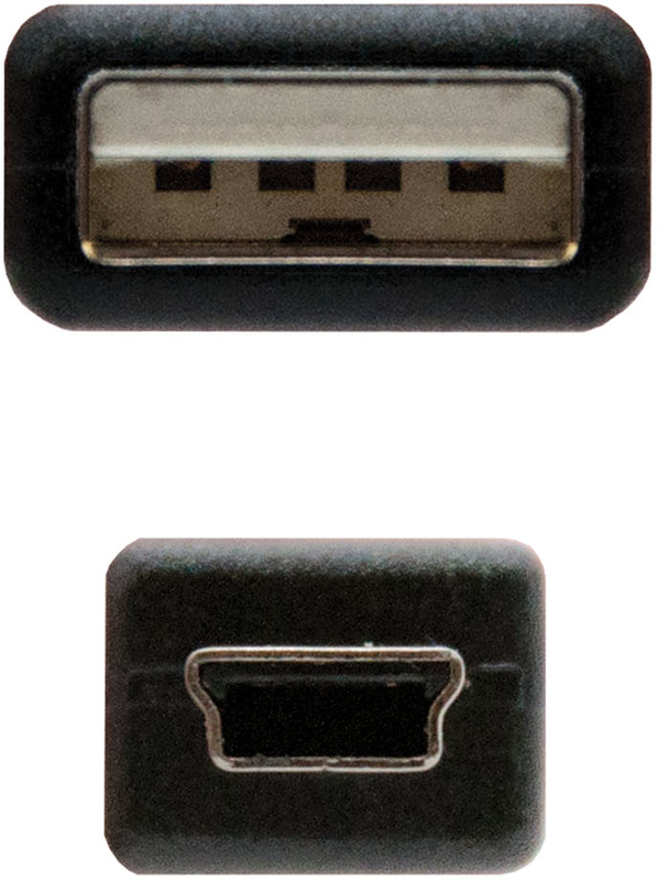 Nanocable - Cabo USB 2.0 Nanocable USB-A/M > Mini USB-B/M 0.5 M Preto