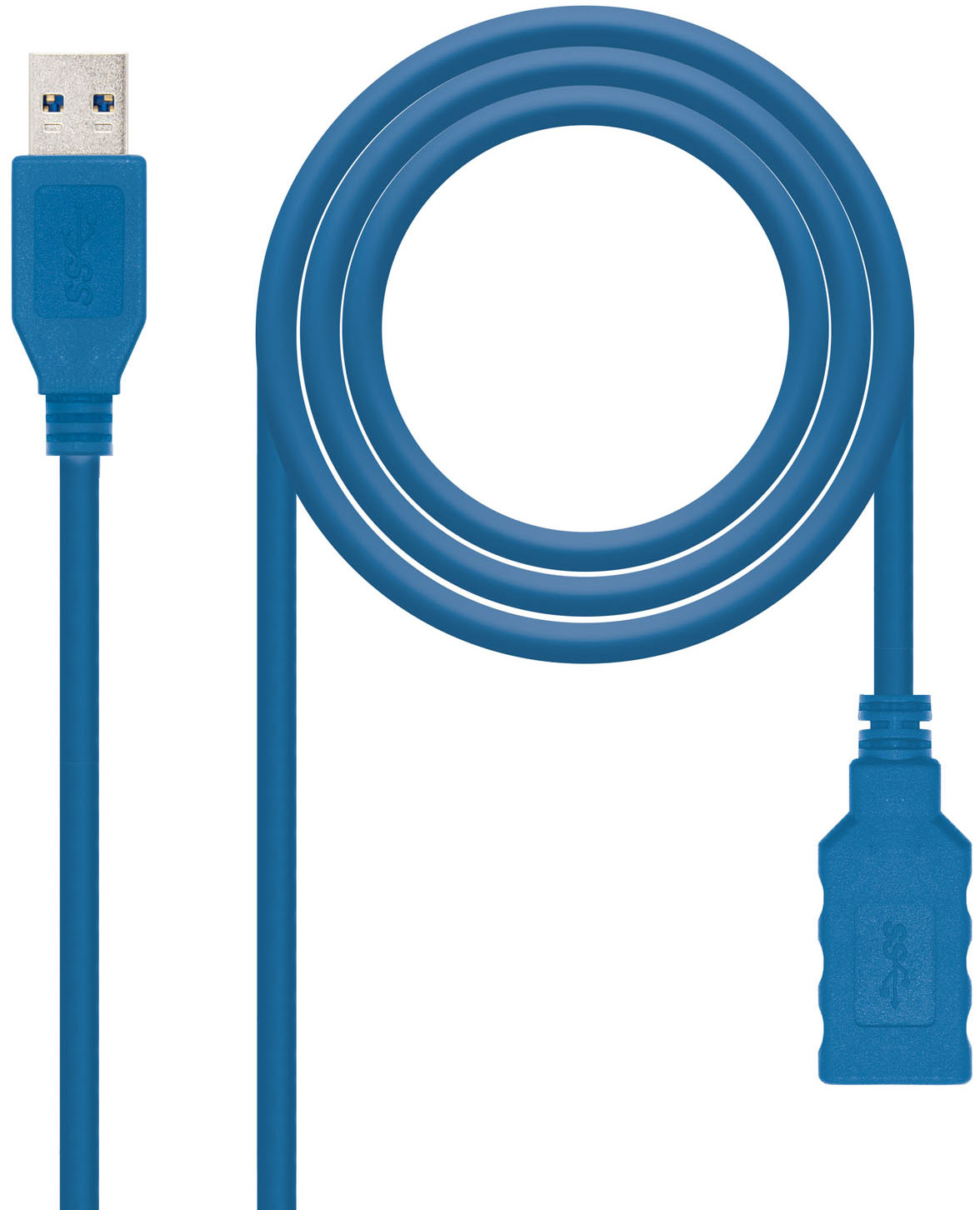 Cabo USB 3.0 Nanocable USB-A M/F 1 M Azul