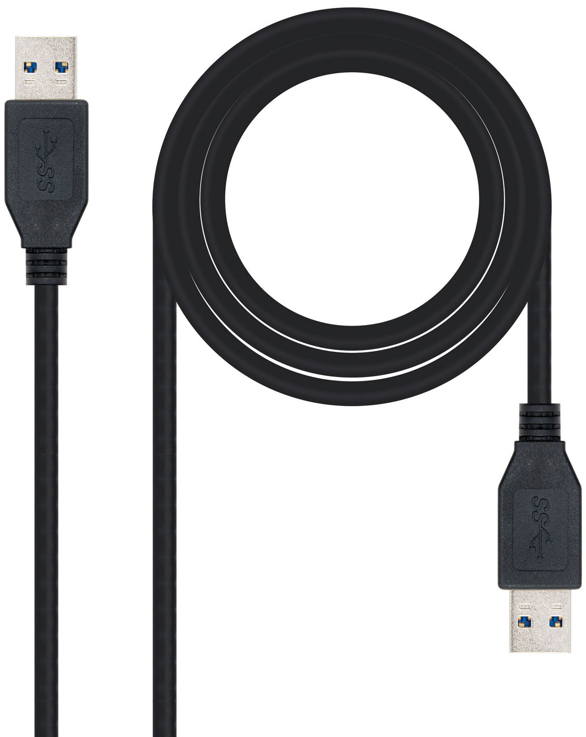 Cabo USB 3.0 Nanocable USB-A M/M 1 M Preto