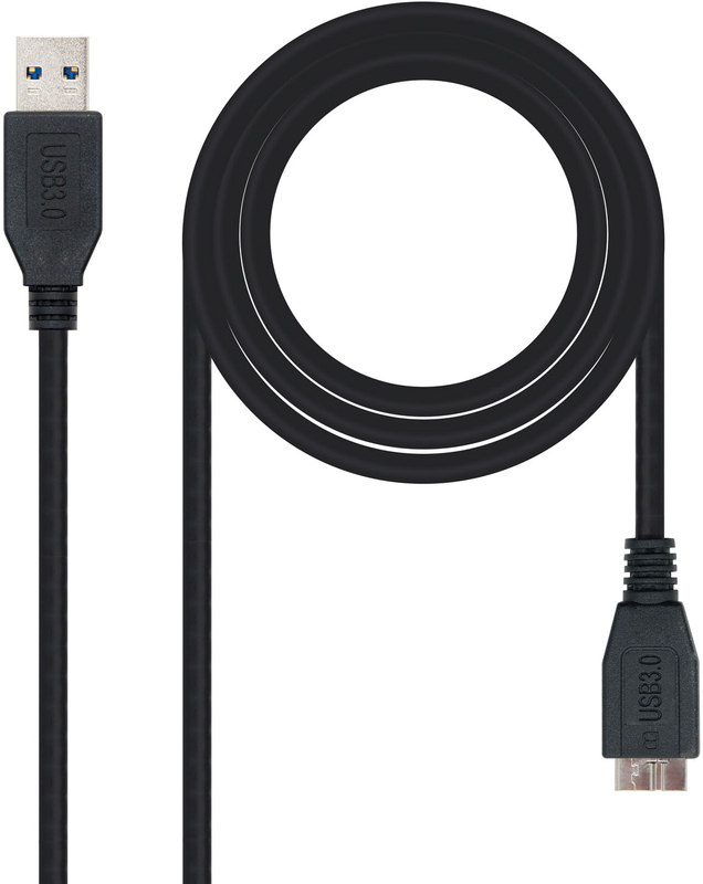 Cabo USB 3.0 Nanocable USB-A/M > Micro-B/M 1 M Preto