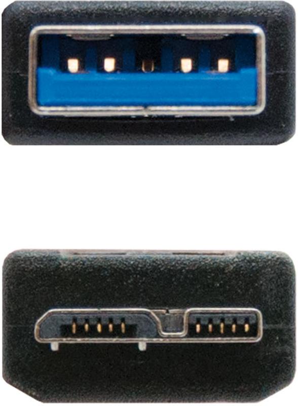 Nanocable - Cabo USB 3.0 Nanocable USB-A/M > Micro-B/M 1 M Preto