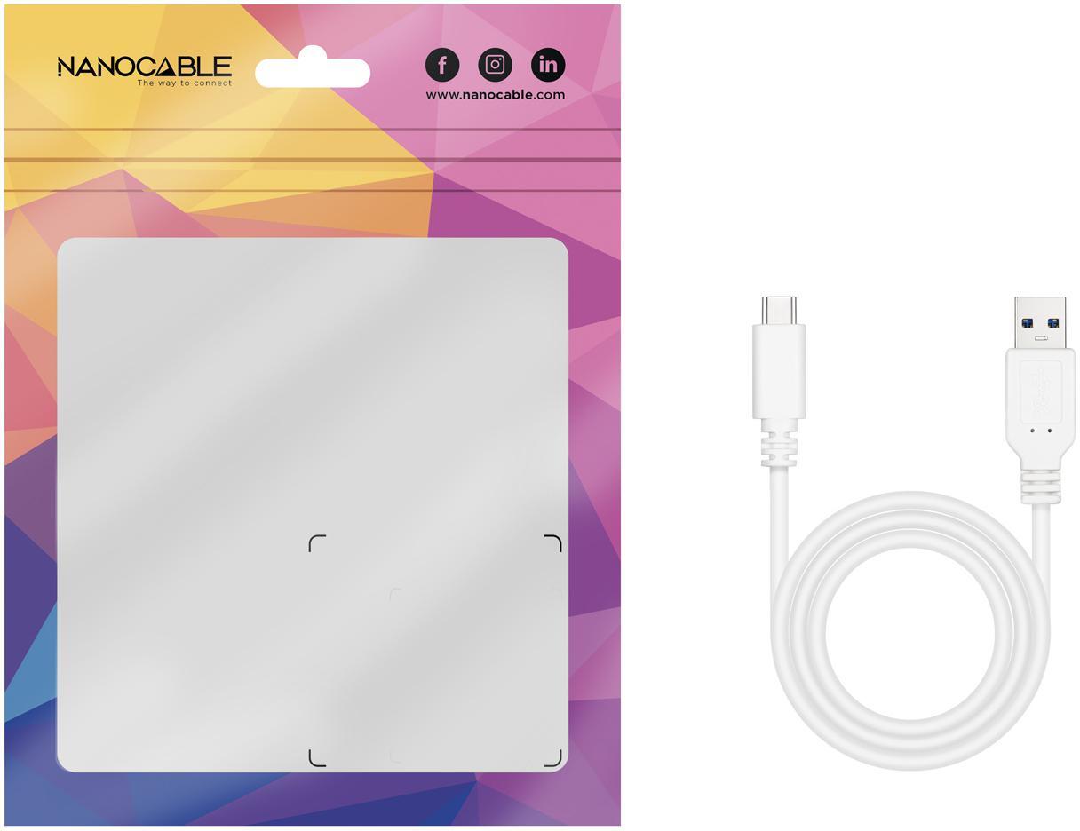 Nanocable - Cabo USB 2.0 3A Nanocable USB-C/M > USB-A/M 0.5 M Branco