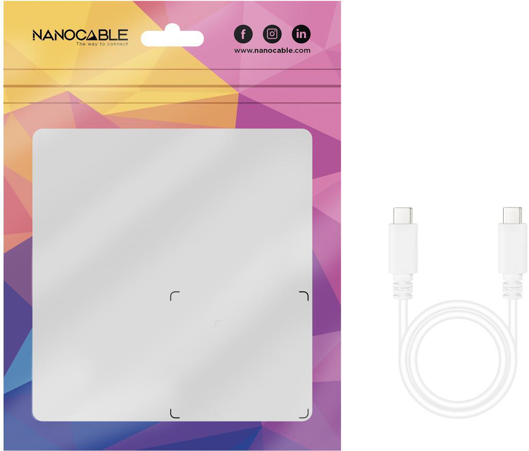 Nanocable - Cabo USB 2.0 3A Nanocable USB-C M/M 1.5 M Branco