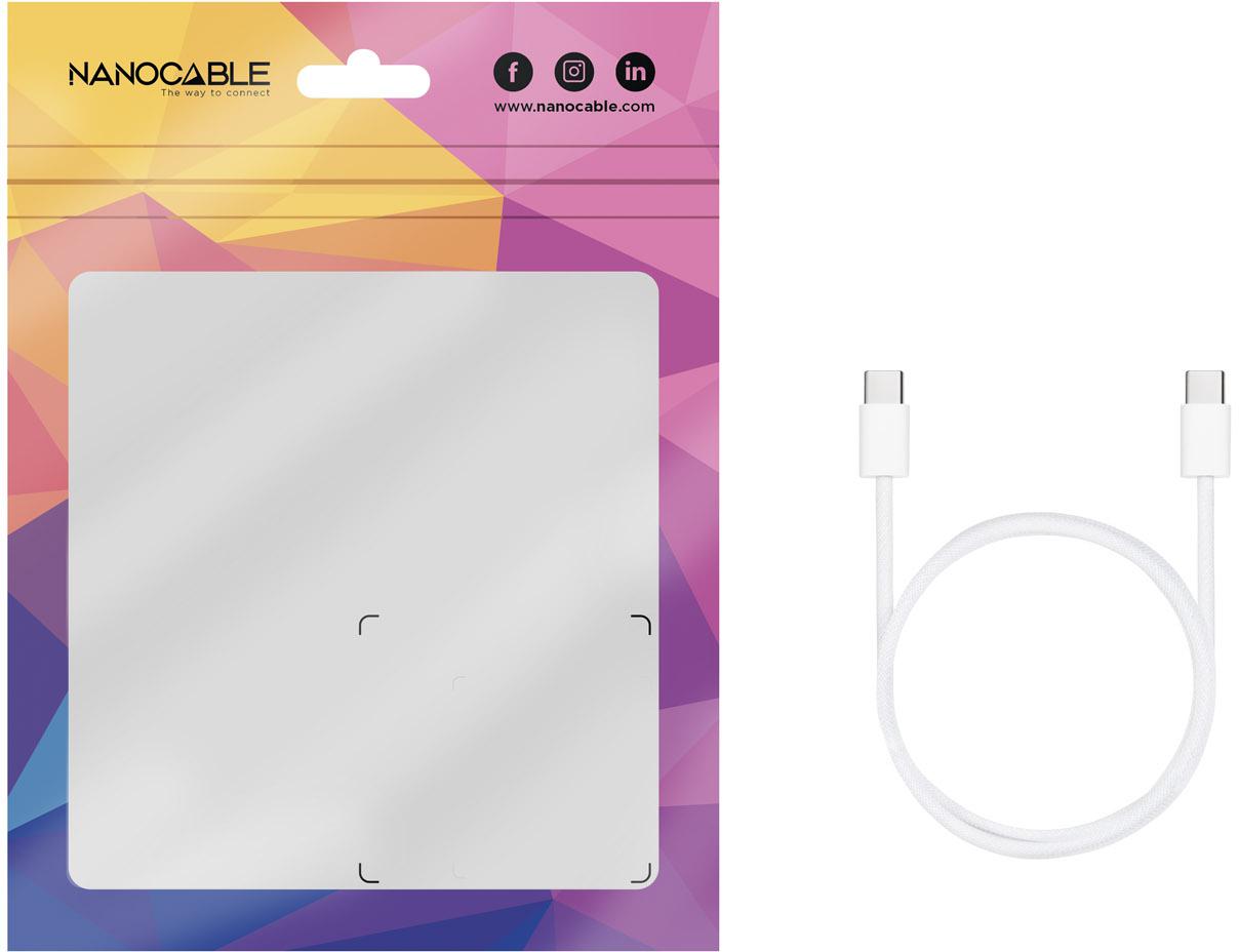 Nanocable - Cabo USB 2.0 60W 3A Nanocable USB-C M/M 1 M Branco