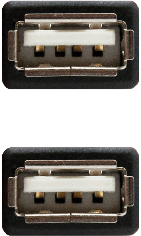 Adaptador USB 2.0 Nanocable Tipo A/F-A/F Preto