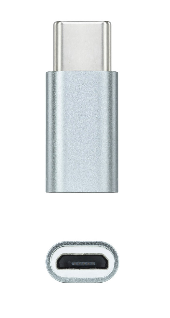 Nanocable - Adaptador USB-C Nanocable USB-C/M > USB-A/F Cinza