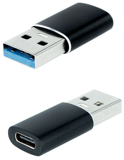 Adaptador USB-A 3.1 Nanocable USB-A/M > USB-C/F Preto