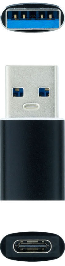 Nanocable - Adaptador USB-A 3.1 Nanocable USB-A/M > USB-C/F Preto