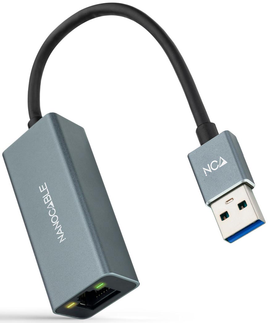 Nanocable - Adaptador Gigabit Nanocable USB 3.0 a Ethernet Gigabit 10/100/1000 Mbps 15 CM Cinzento