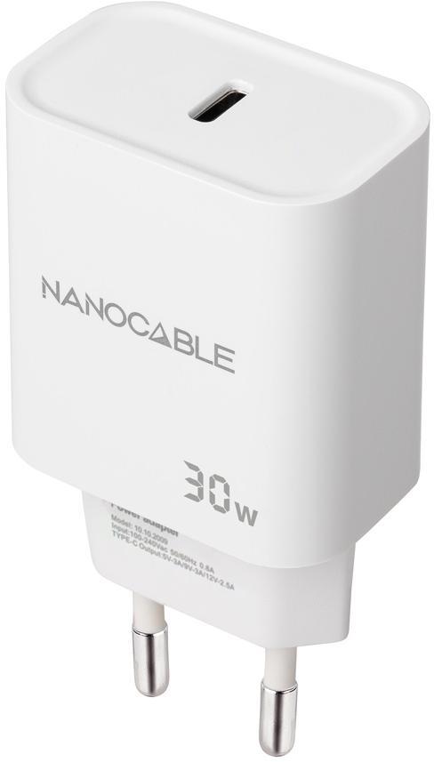 Nanocable - Carregador Nanocable USB-C/PD 30W Branco