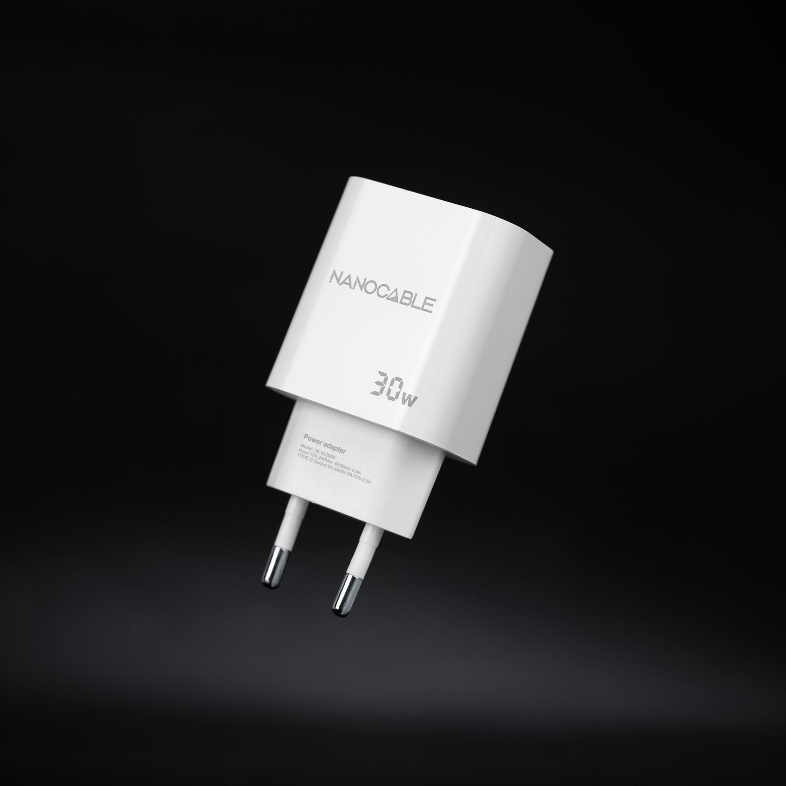 Nanocable - Carregador Nanocable USB-C/PD 30W Branco