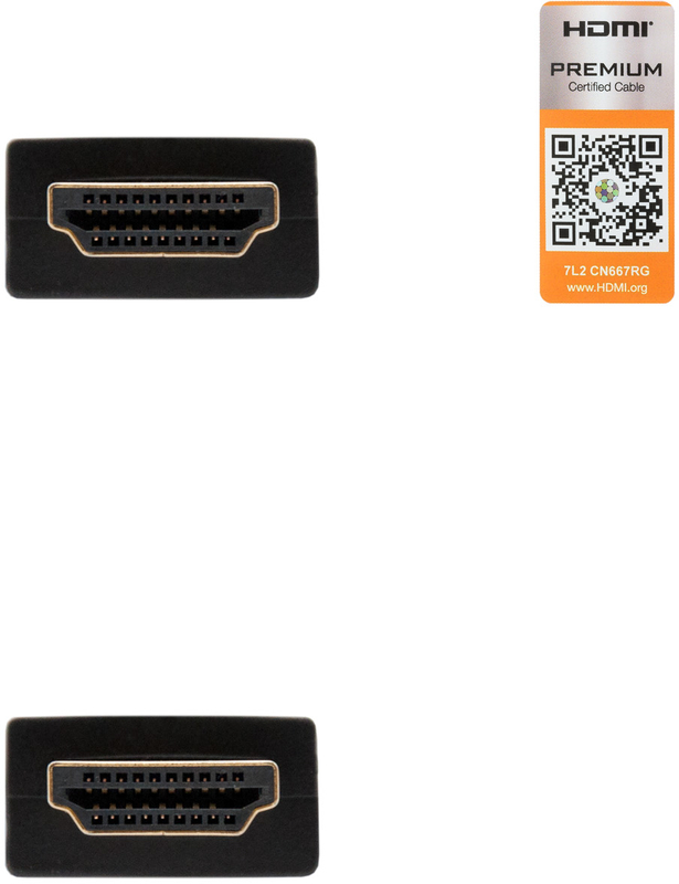 Nanocable - Cabo HDMI V2.0 4K@60Hz 18Gbps / Ethernet Nanocable A M/M 1 M Preto