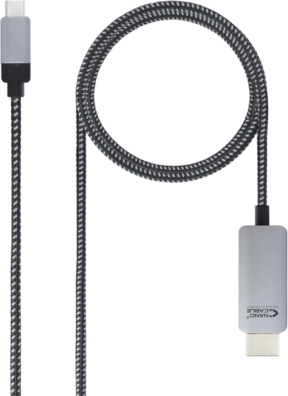 Cabo Conversor Nanocable USB-C Macho > HDMI Macho 1.8 M Preto