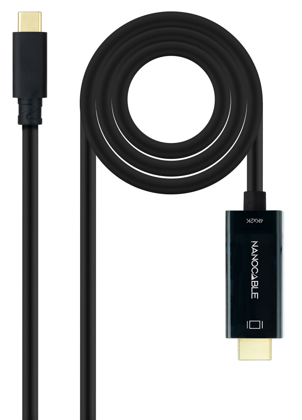 Cabo Conversor Nanocable USB-C > HDMI 1.4 4K@30HZ 1.8 M Preto