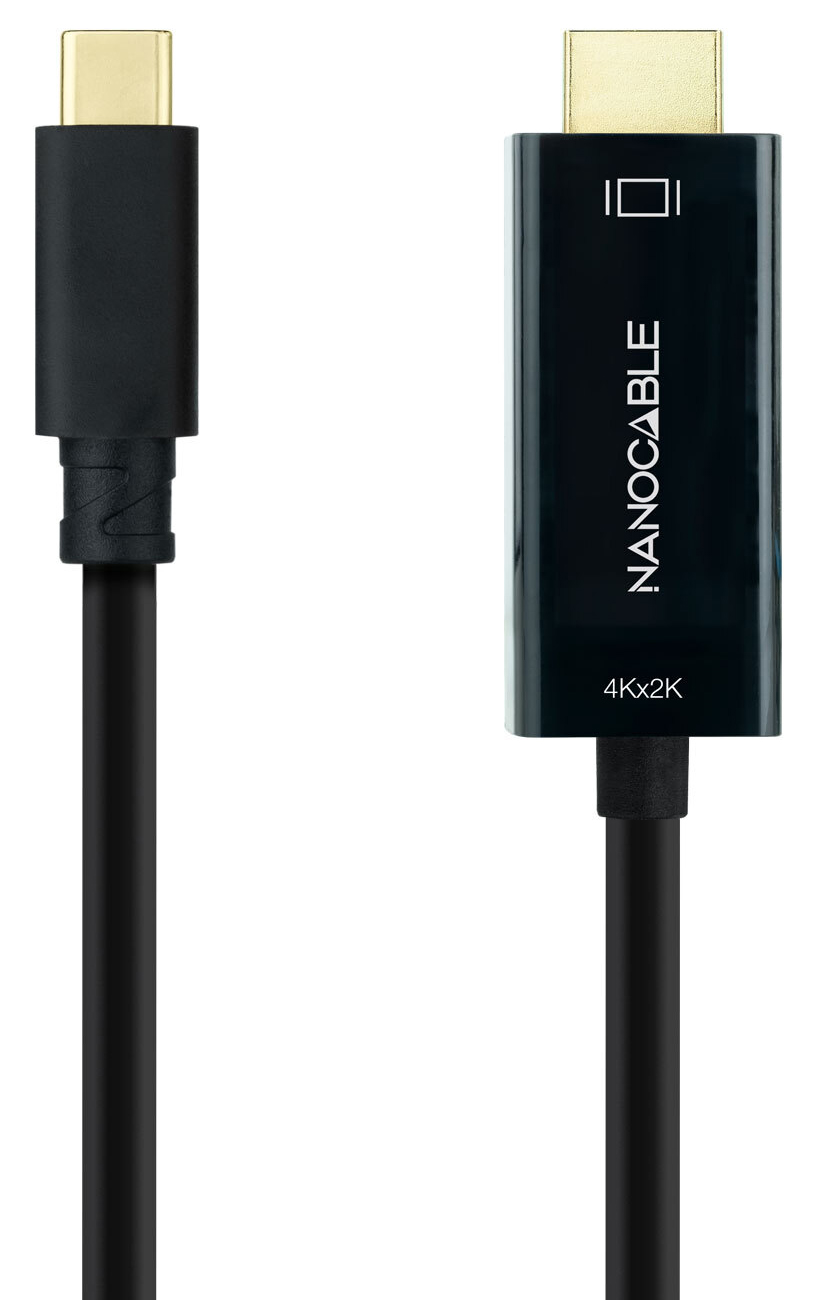 Nanocable - Cabo Conversor Nanocable USB-C > HDMI 1.4 4K@30HZ 1.8 M Preto