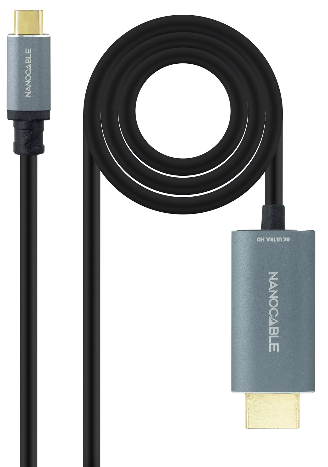 Cabo Conversor Nanocable USB-C > HDMI 2.1 8K@60HZ 1.8 M Preto