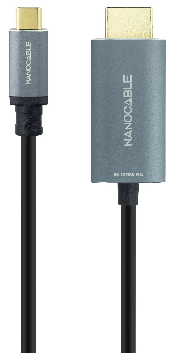 Nanocable - Cabo Conversor Nanocable USB-C > HDMI 2.1 8K@60HZ 1.8 M Preto