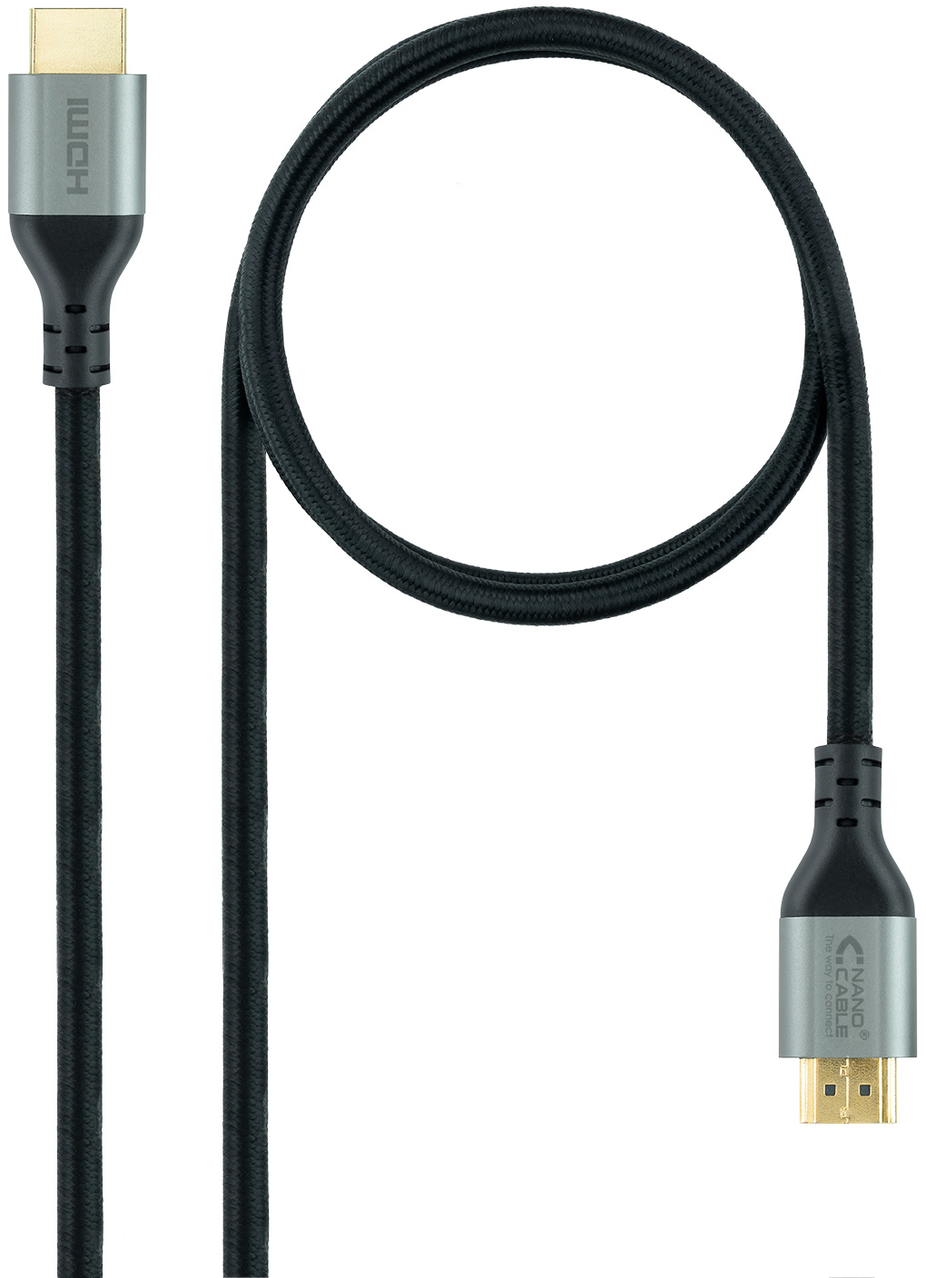Cabo HDMI V2.1 Ultra High Speed Nanocable USB-A M/M 1 M Preto Certificado ULTRA