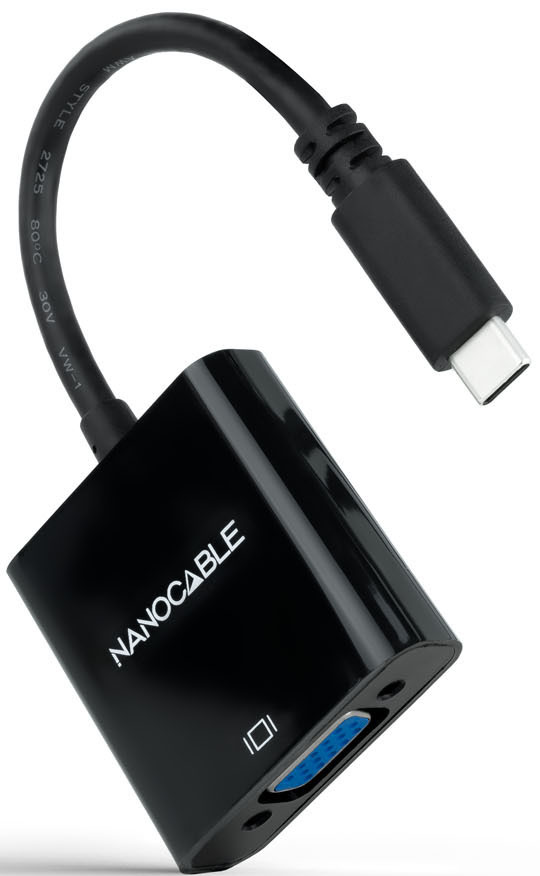 Nanocable - Adaptador Nanocable USB-C M > VGA F 10 CM Preto