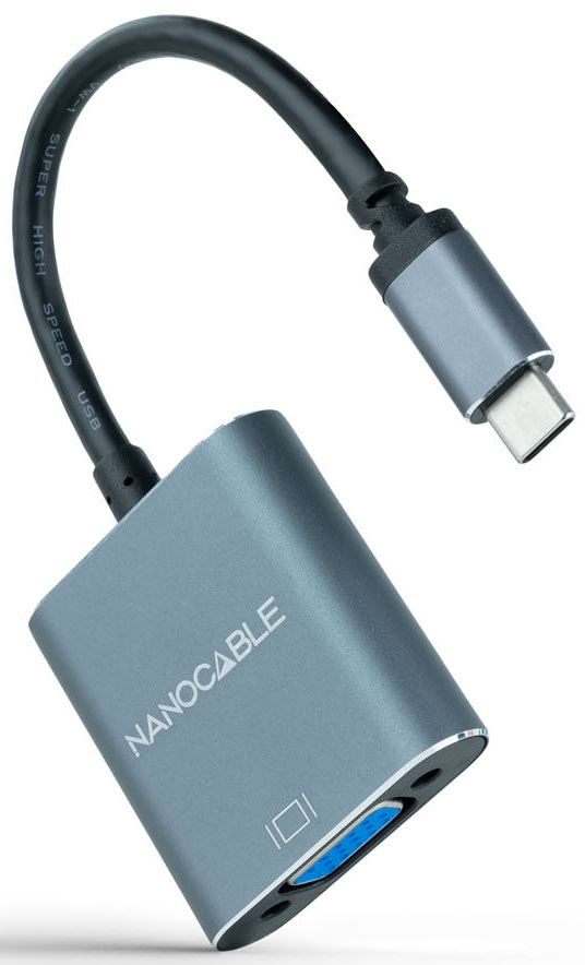 Nanocable - Adaptador Nanocable USB-C M > VGA F 10 CM Cinza