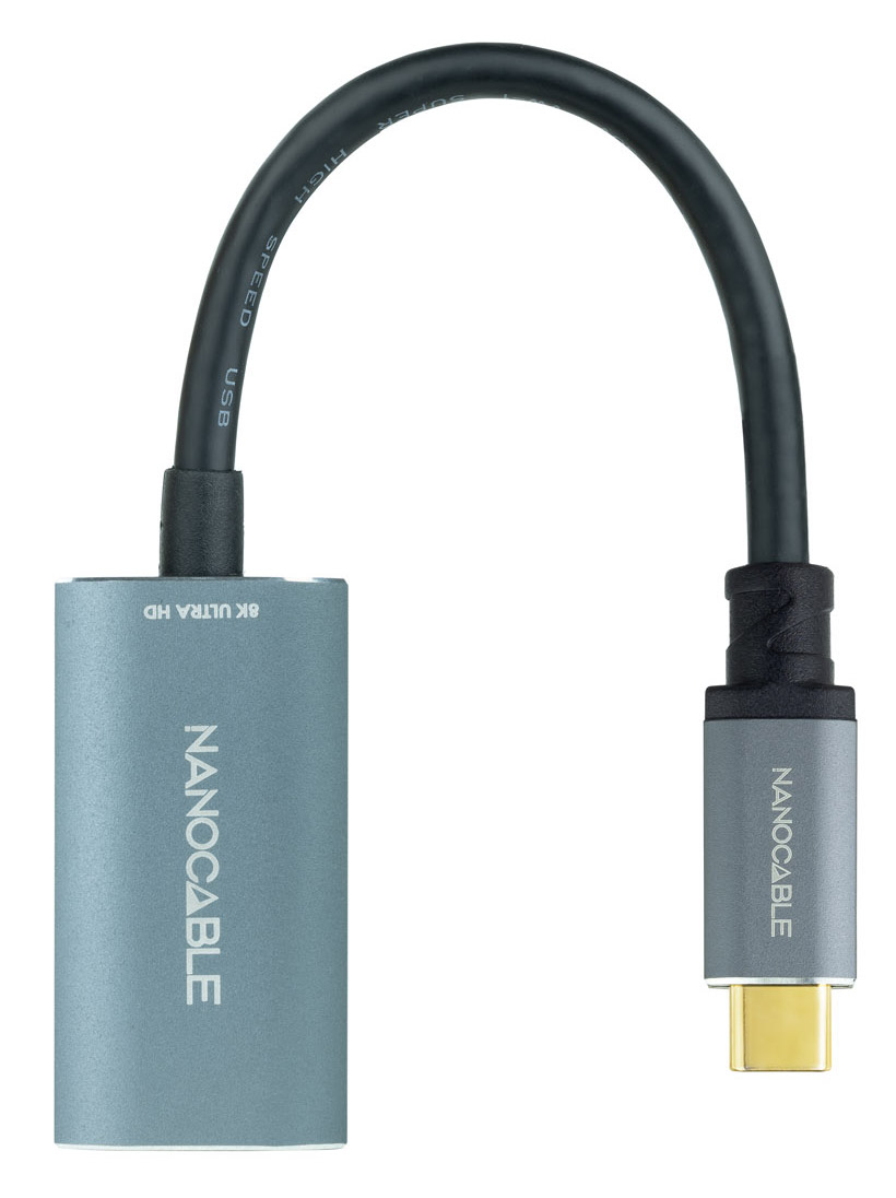 Adaptador Nanocable USB-C > DisplayPort 8K 15 CM Alumínio