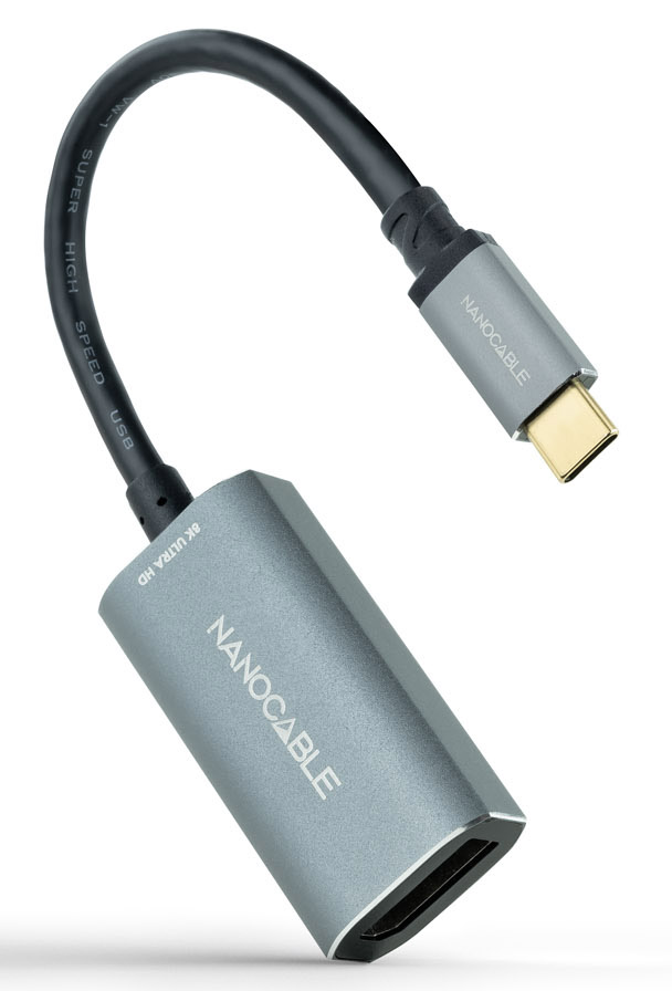 Nanocable - Adaptador Nanocable USB-C > DisplayPort 8K 15 CM Alumínio