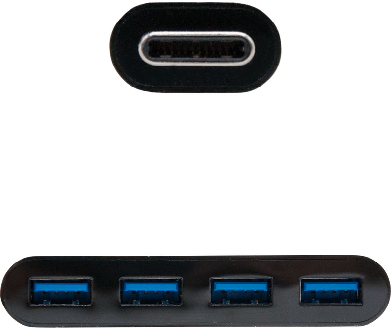 Nanocable - Hub USB-C Nanocable 4x USB 3.0 Type A 10 CM Preto