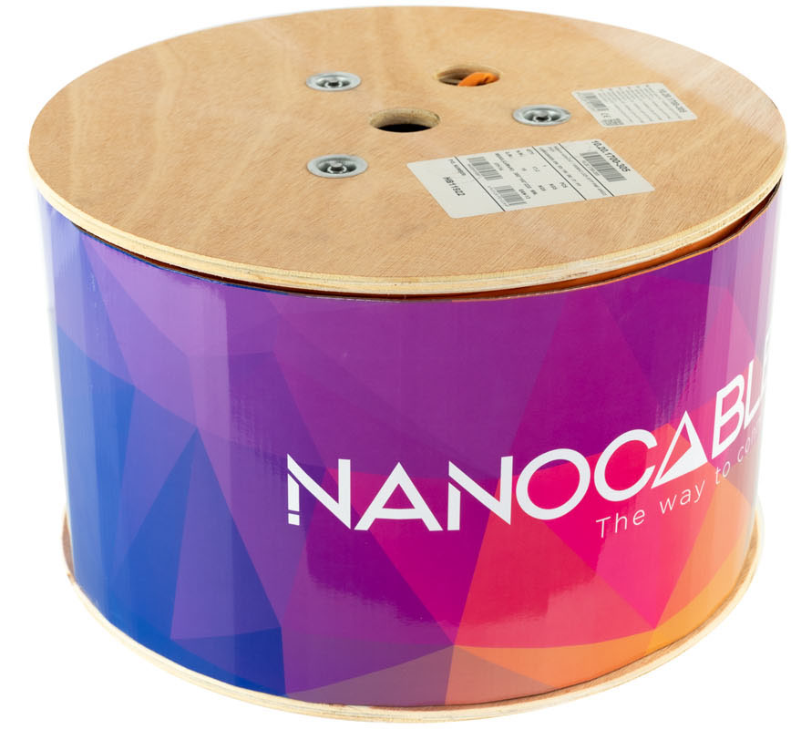 Nanocable - Bobine de Rede Nanocable RJ45 LSZH CAT.7 600MHZ SFTP AWG26 305 M Laranja